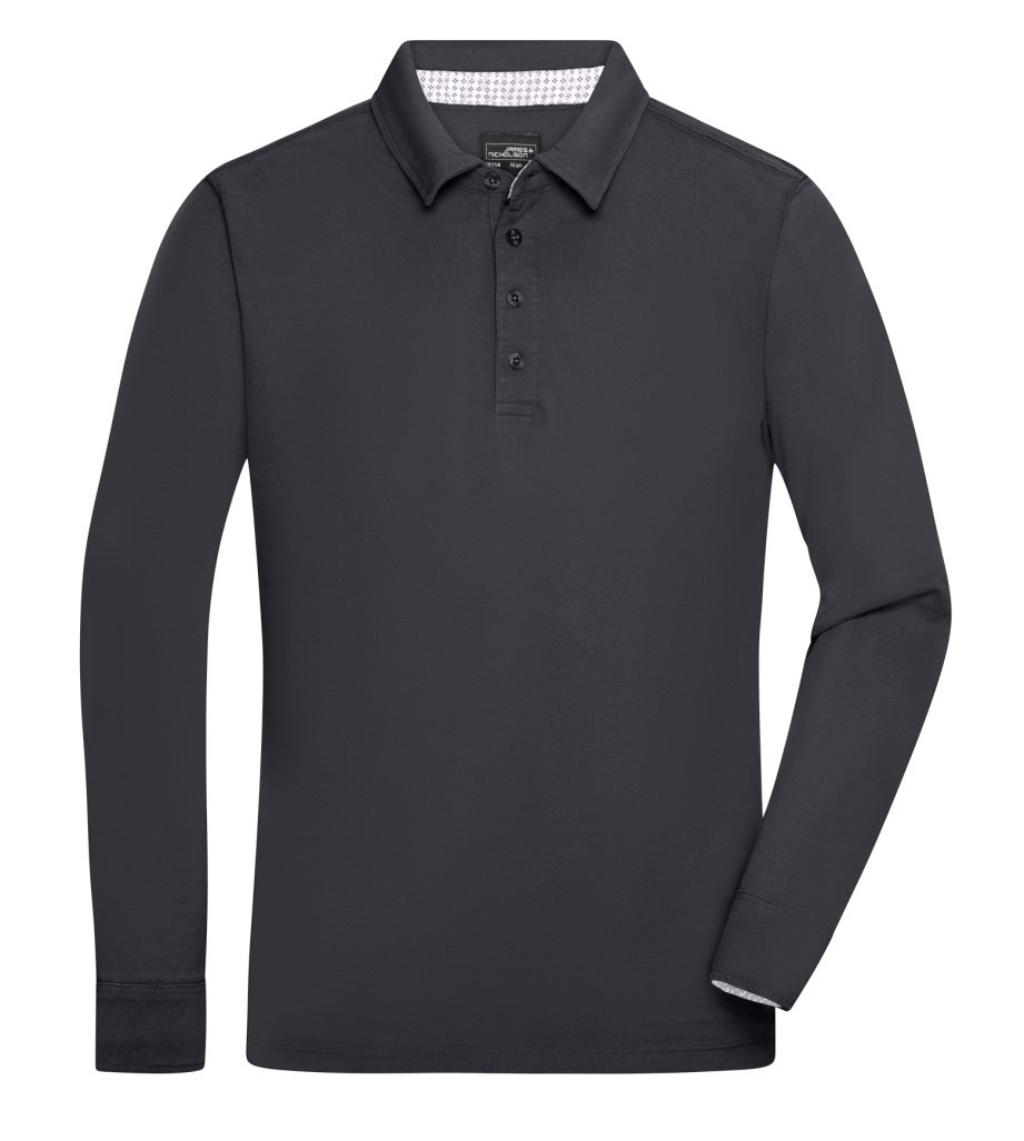 James & Nicholson Langarm-Poloshirt Doppelpack Sportliches Herren Langarm Polo in Washed Optik JN714 (Doppelpack, 2 Stück) Feine Piqué-Qualität – Bild 2 von 5