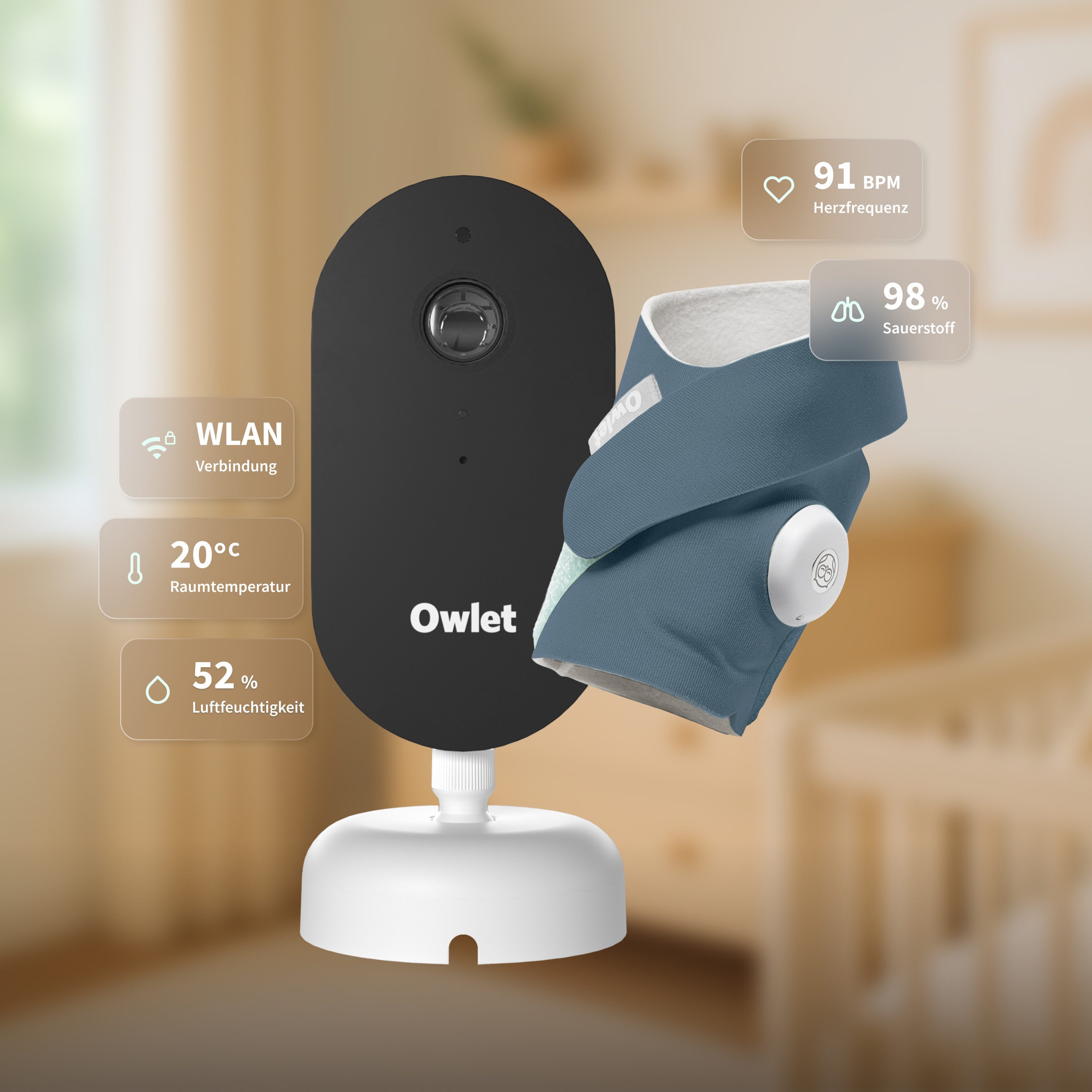 Owlet Dream Sock® & Kamera - Bild 2