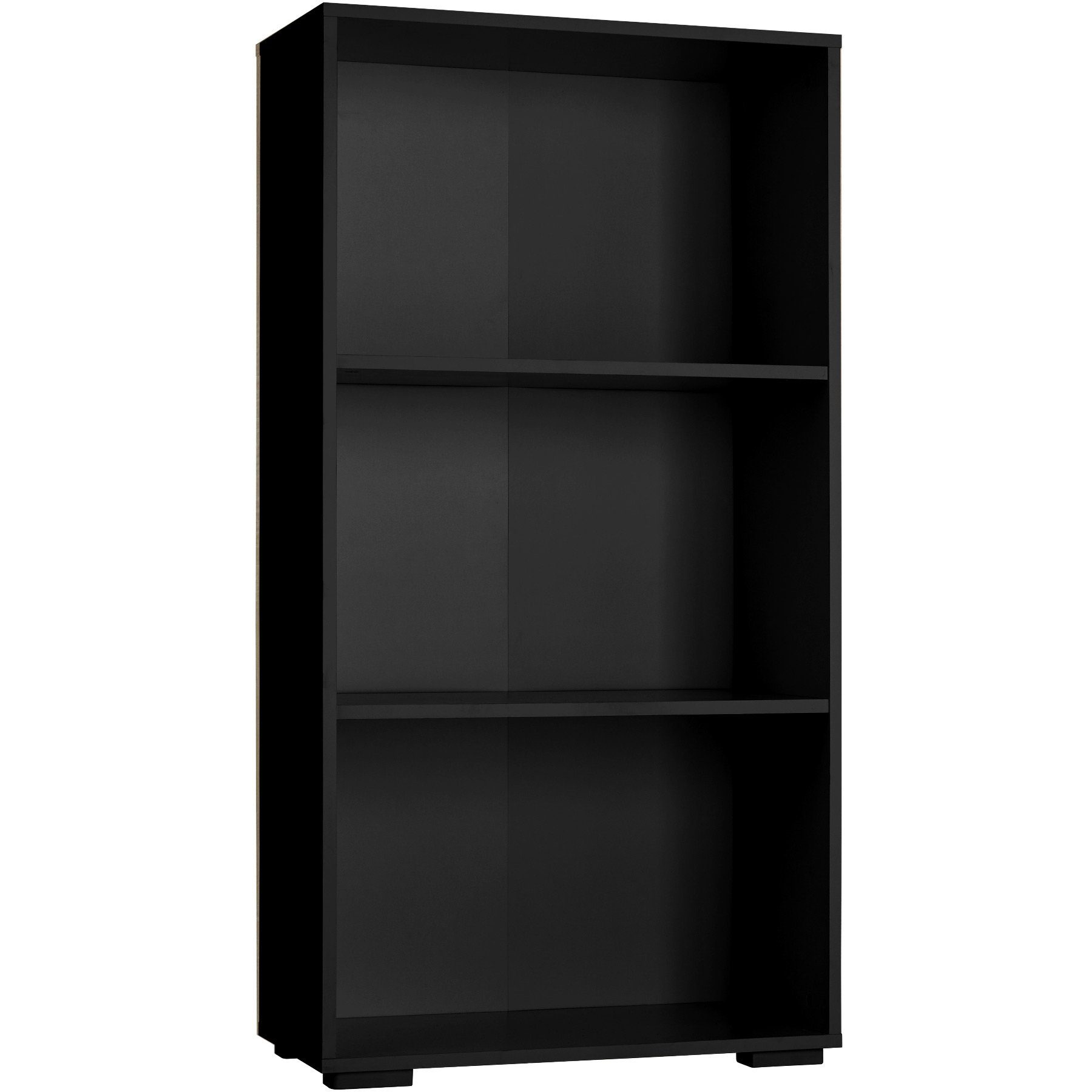 tectake Bücherregal Lexi, Holzregal Lexi 1-tlg., MDF, bodenschonende Kunststofffüße, vielseitig verwendbar