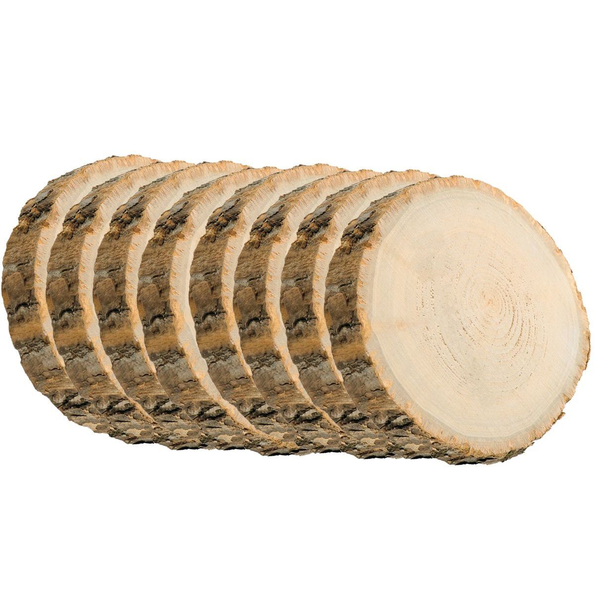 CHAKS Rindenscheiben Holzscheiben Set 17cm Durchmesser