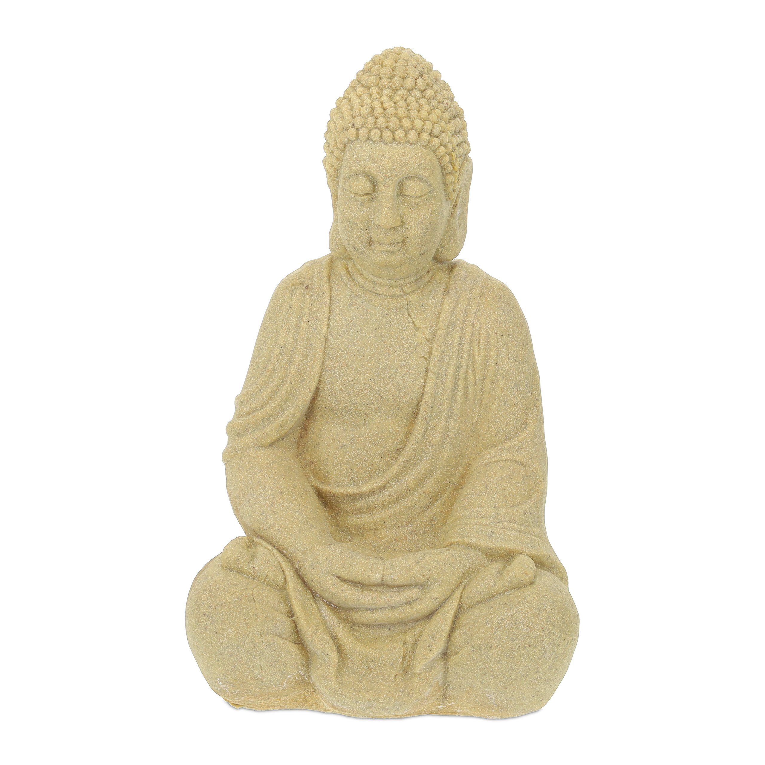 relaxdays Buddhafigur Buddha Beige 50 cm, Sand Figur