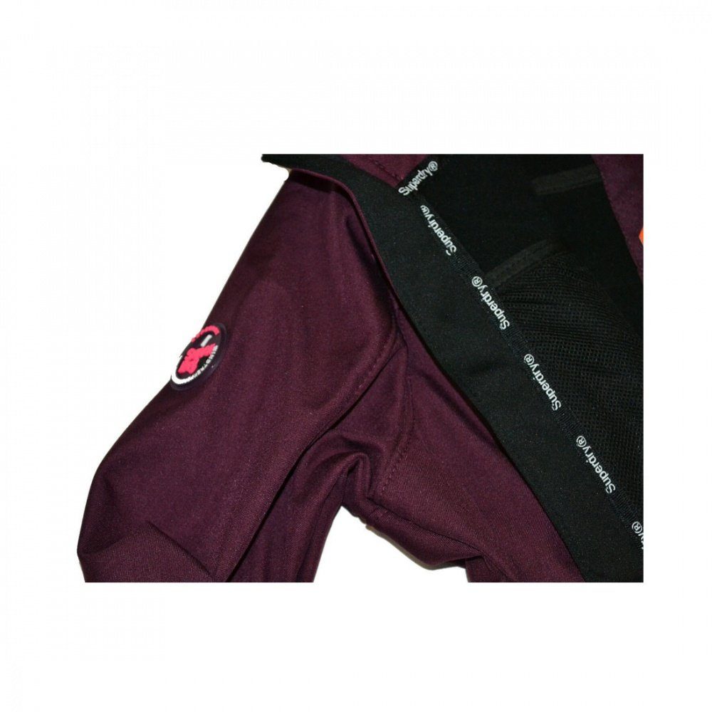 Superdry Softshelljacke Hooded Kapuze, 2-Wege-Zippe, Windtrekker Regenjacke Reißverschlusstaschen