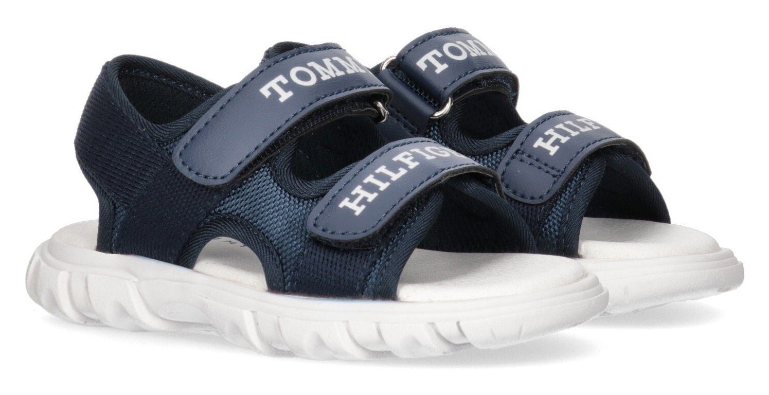 Tommy Hilfiger LOGO VELCRO SANDAL Sandale, Sommerschuh, Klettschuh, Sandalette, mit 2 Klettverschlüssen