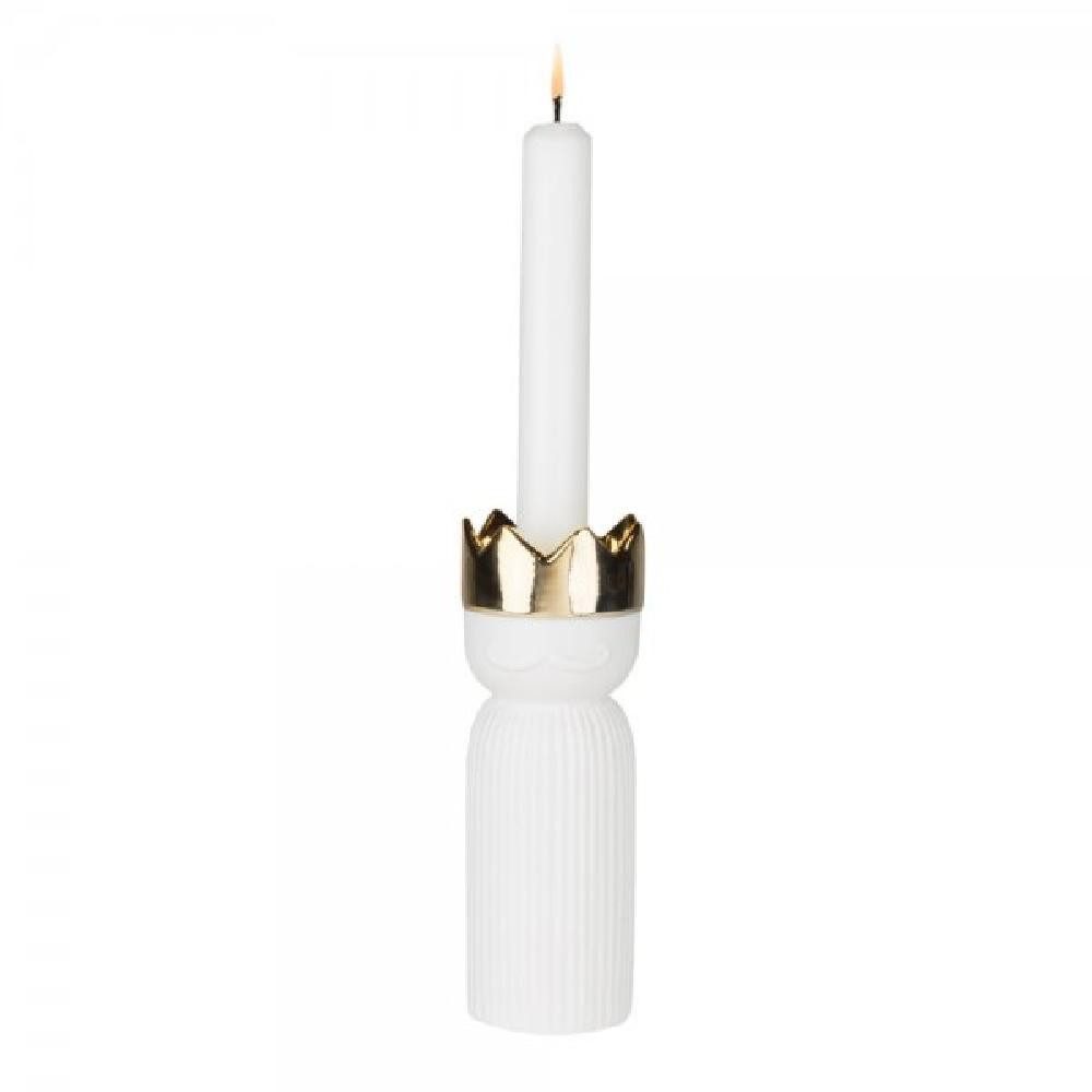 Räder Windlicht Design Kerzenhalter Königslicht Melchior Weiß-Gold (16,5cm) günstig online kaufen