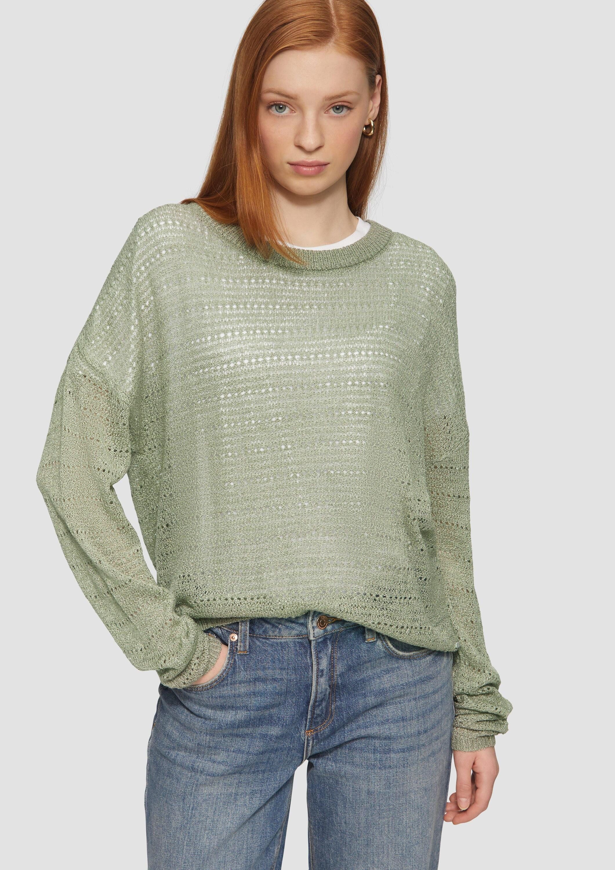 QS Longpullover Strickpullover leichter Pullover mit günstig online kaufen