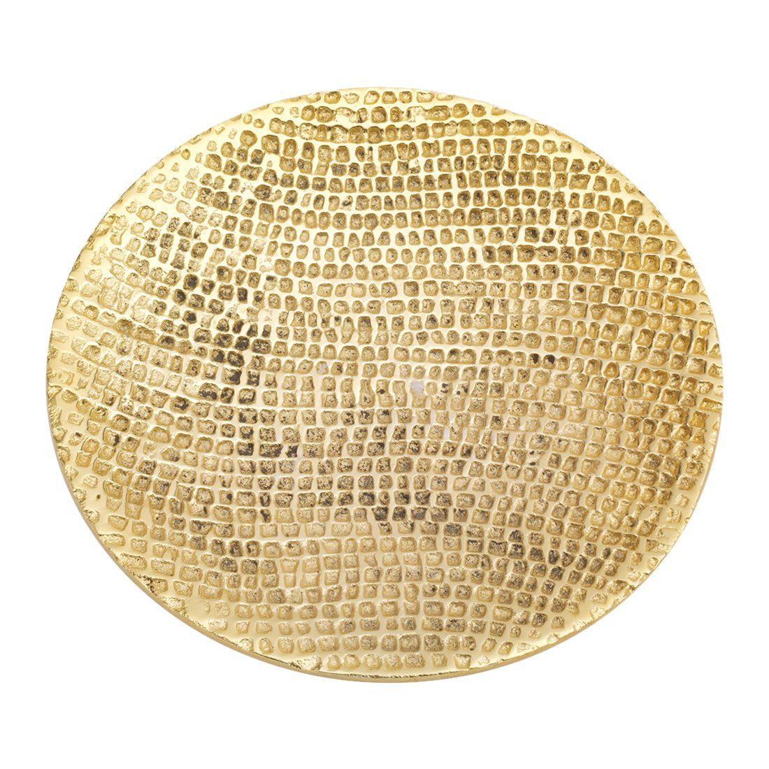 NKlaus Kerzentablett Rustikaler Kerzenteller Waben Ø14cm Aluminium Gold