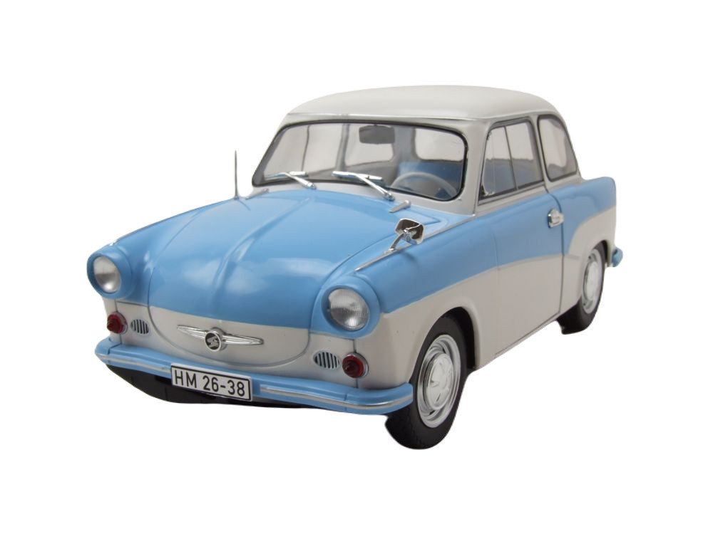 Solido Modellauto Trabant P50 Trabbi 1958 hellblau weiß, Maßstab 1:18