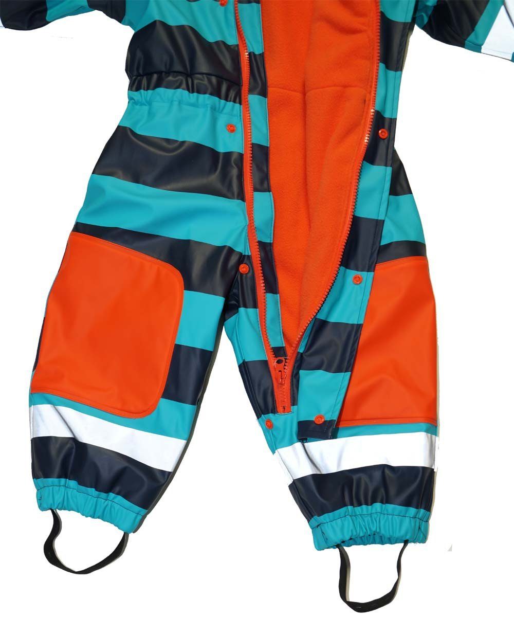 Maylynn Schneeoverall Schneeanzug Regenanzug Regenoverall für Kinder gestreift