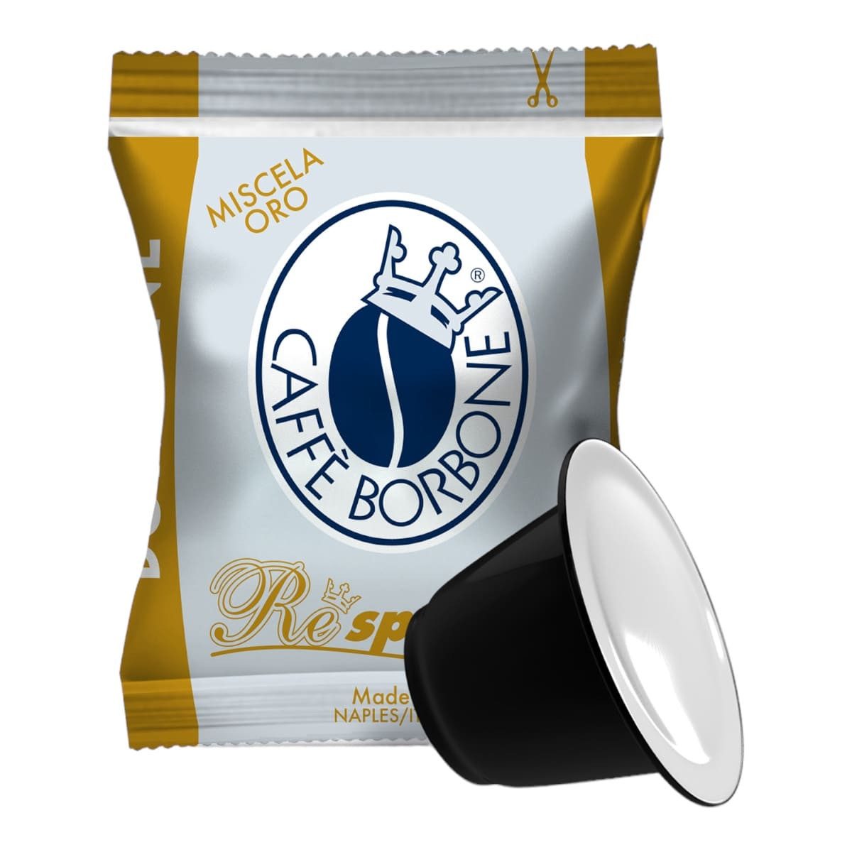 Caffè Borbone Kaffee Caffè Borbone Respresso, Gold-Kaffeemischung - 100 Kapseln, 1 x (Kompatibel mit Nespresso®* Haushalts-Espressomaschinen)