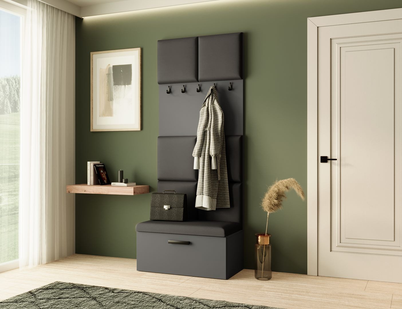 Beautysofa Garderobenschrank MARGARET I mit gepolsterten günstig online kaufen