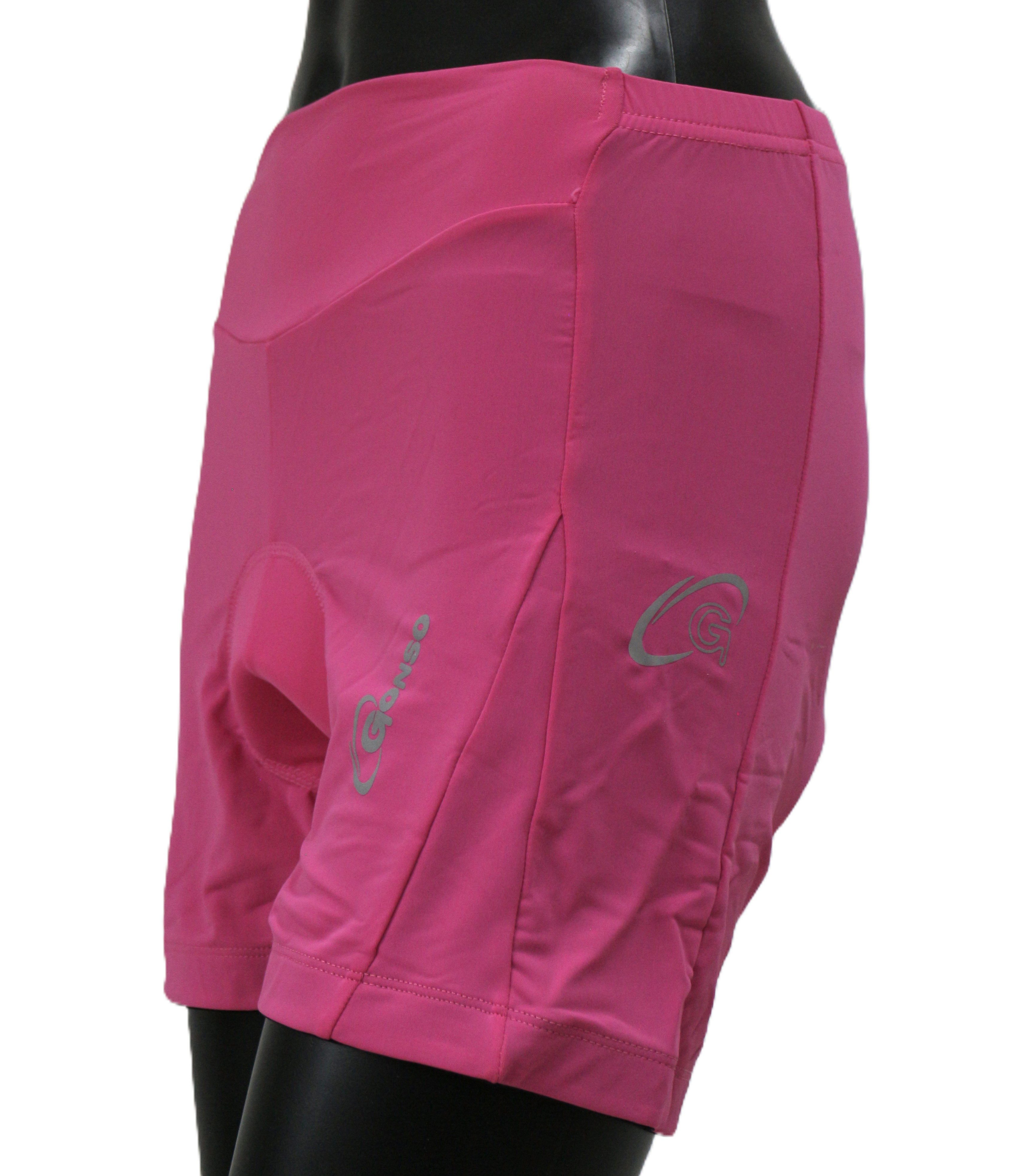 Gonso Fahrradhose CAPRI Damen Radhose Hot Pants Körpernah mit Sitzpolster nahtfrei geprägtes, tri-elastisches RELAX GEL COMFORT Sitzpolster