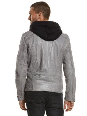 emilio adani Lederjacke Lederjacke mit abnehmbarer Kapuze