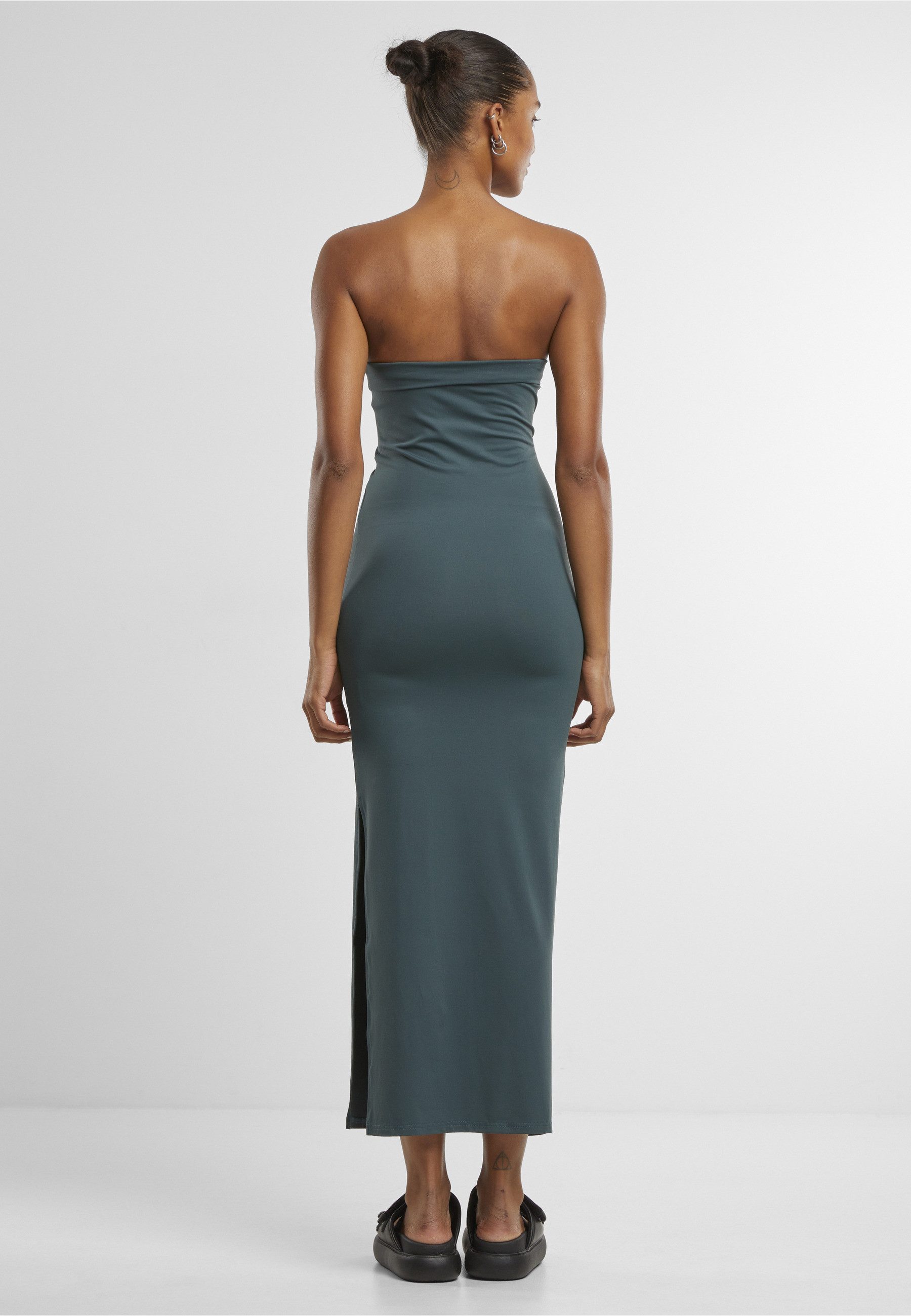 URBAN CLASSICS Shirtkleid Urban Classics Ladies Bandeau Midi Dress (1-tlg)