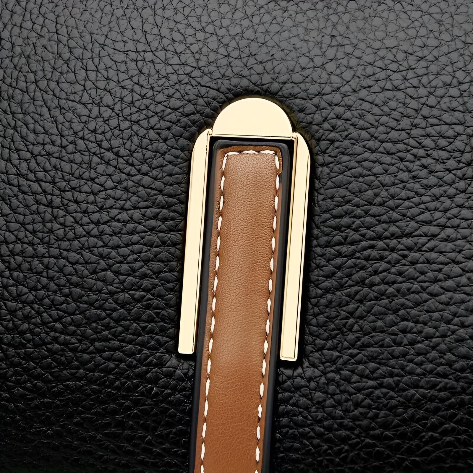 S&T Design Handtasche Kleine Umhängetasche Damen Leder Schultertasche Crossbody Bag, Verstellbare Länge Größe Leder Tasche Frauen Reißverschluss