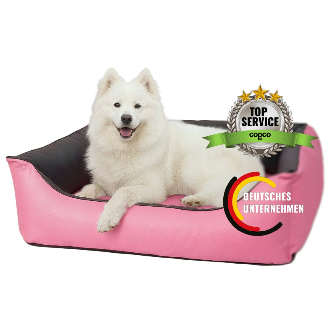 CopcoPet Tierbett Orthopädisches Hundebett / Wendebett Kleine bis Große Hunde, Kunstleder