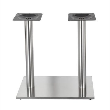 Melko Möbelfuß Untergestell Set 2 x Tischbein aus Edelstahl Tischplattenträger Säule, (Set, 2er Set), Edelstahl