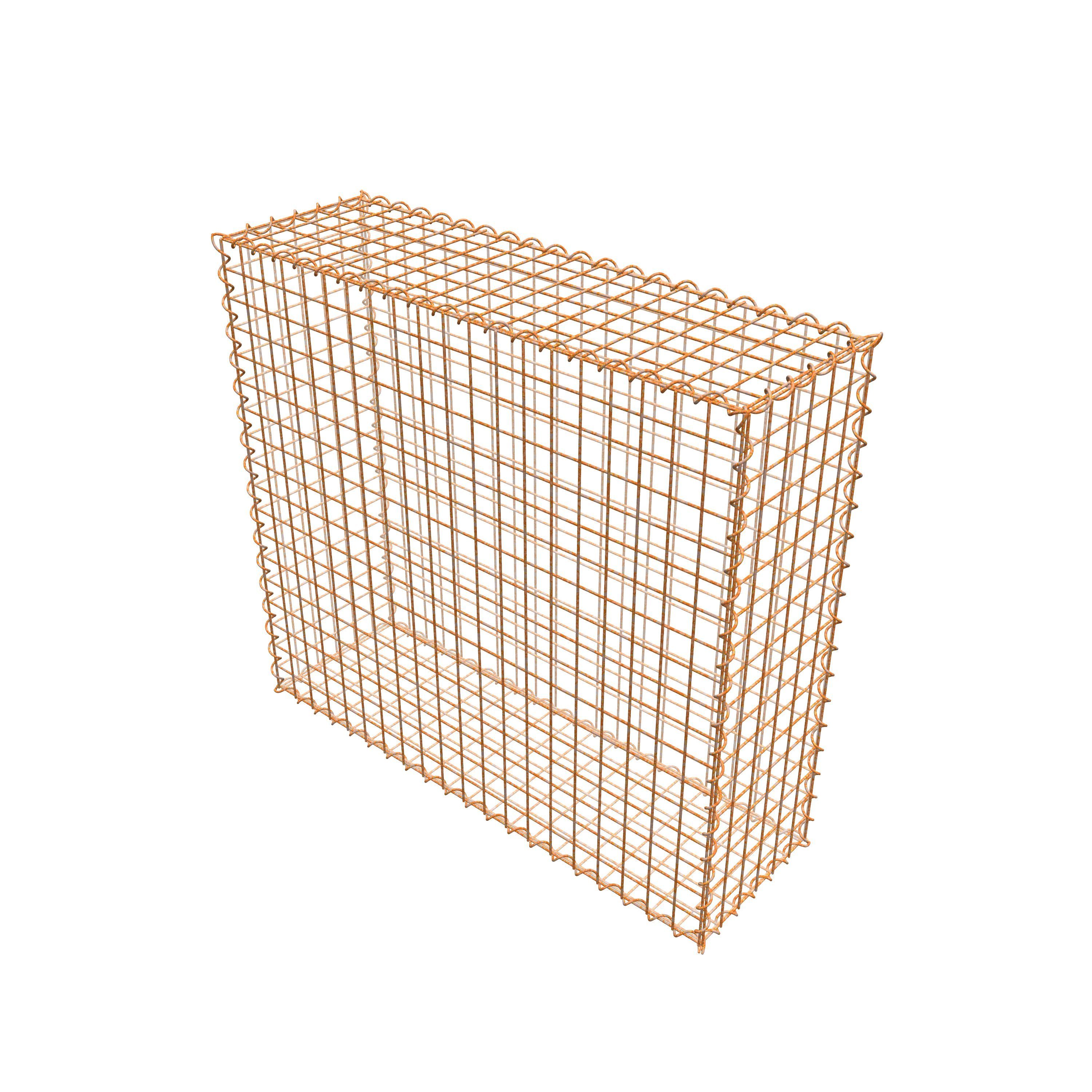 Thumbnail - Gabiona Gabionenzaun Rostige Gabione 100 cm x 90 cm x 30 cm (L x H x T), Maschenweite 5 cm, (Rostige Gabione 100 cm x 90...