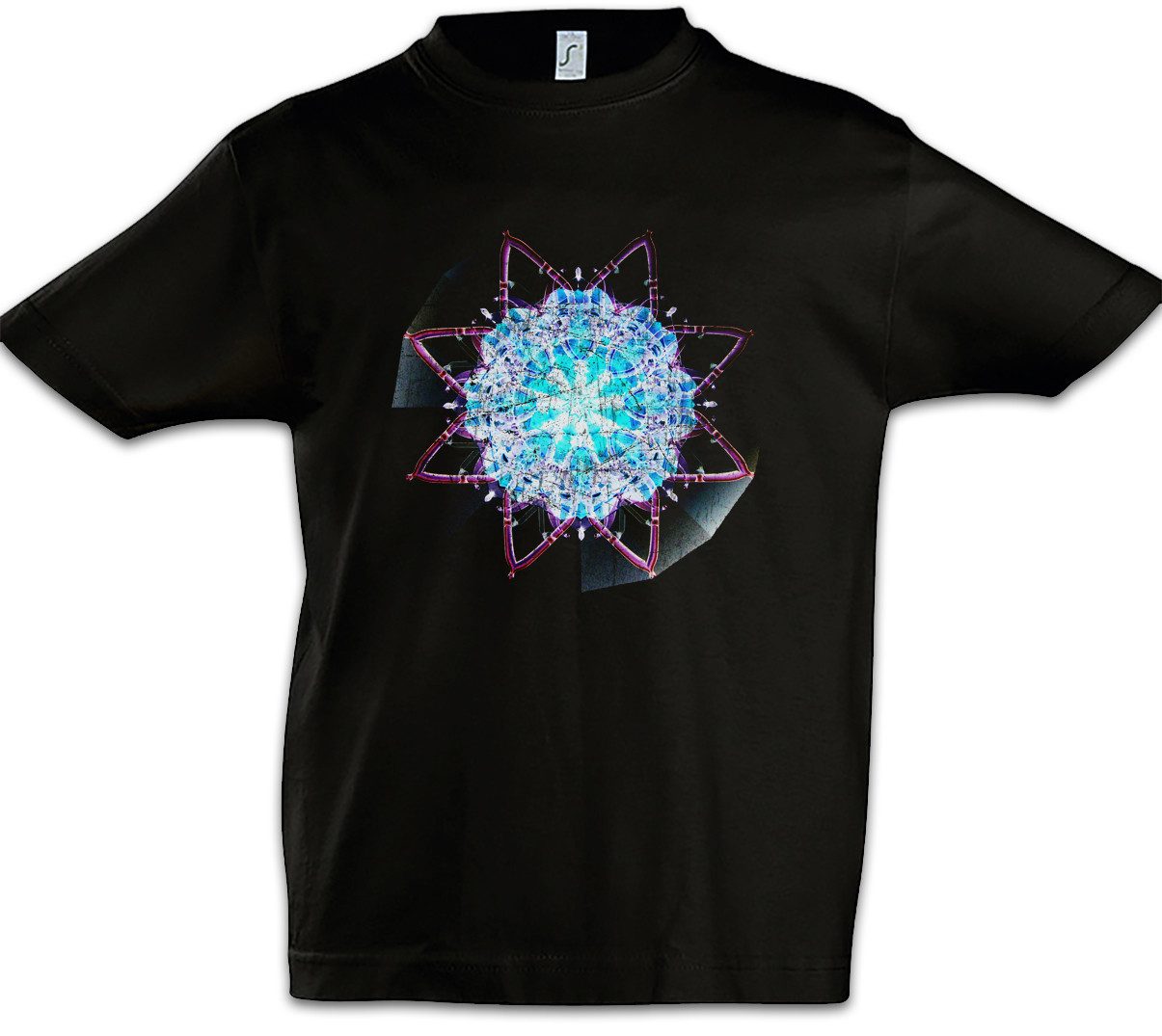Print-Shirt Kaleidoscope II Kinder T-Shirt Crystal Kaleidoskop Psychedelic Art