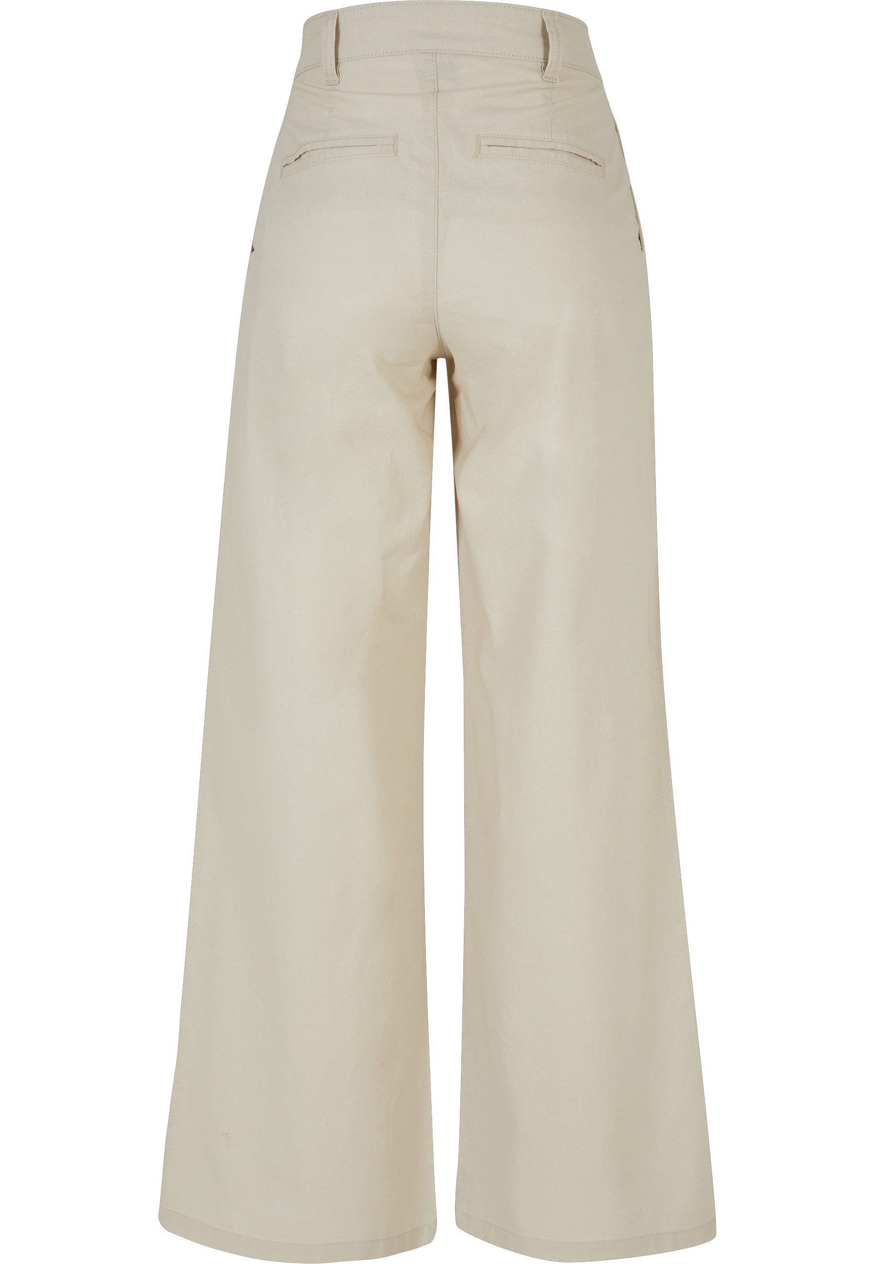 URBAN CLASSICS Stoffhose Urban Classics Damen Ladies High Linen Mixed Wide günstig online kaufen