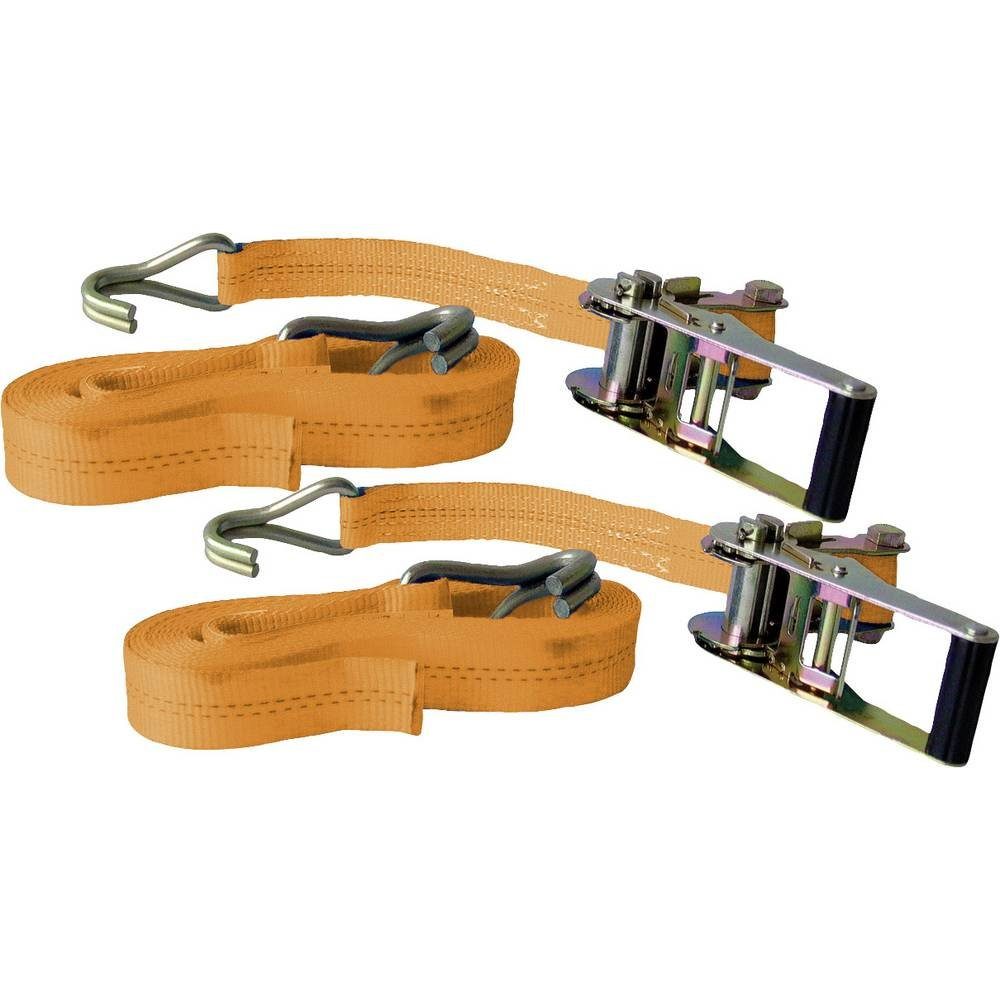 Kunzer Spanngurt Spanngurt 2-teilig mit Ratsche RH-Haken ZG 6 10 RH DOPPELPACK