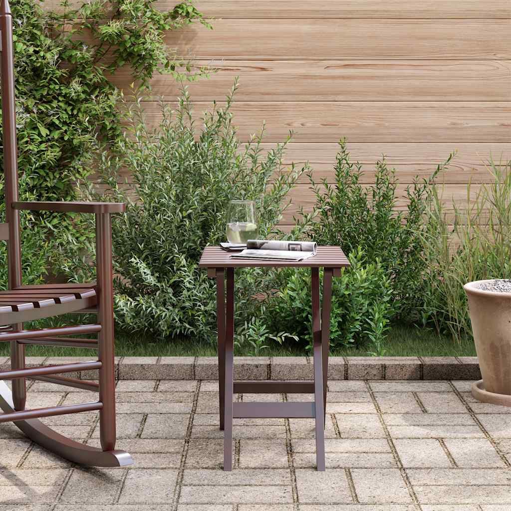 vidaXL Gartentisch Beistelltisch Klappbar Braun Massivholz Pappel (1-St)