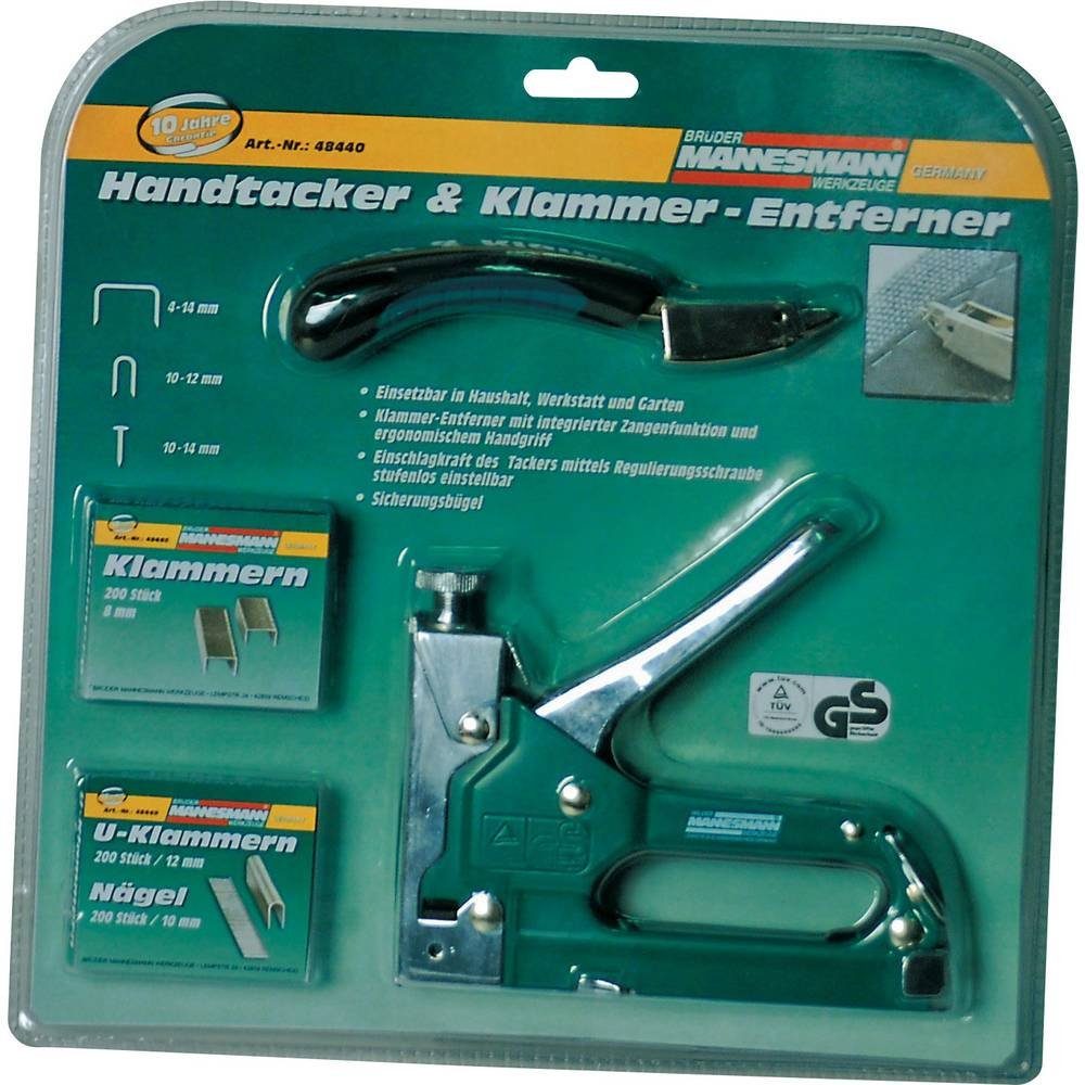 Nagler Tacker und Klammer-Entferner, mit Klammern, im