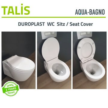 Aqua Bagno WC-Sitz Aqua Bagno, Toilettendeckel und WC Sitz mit Absen, mit Absenkautomatik