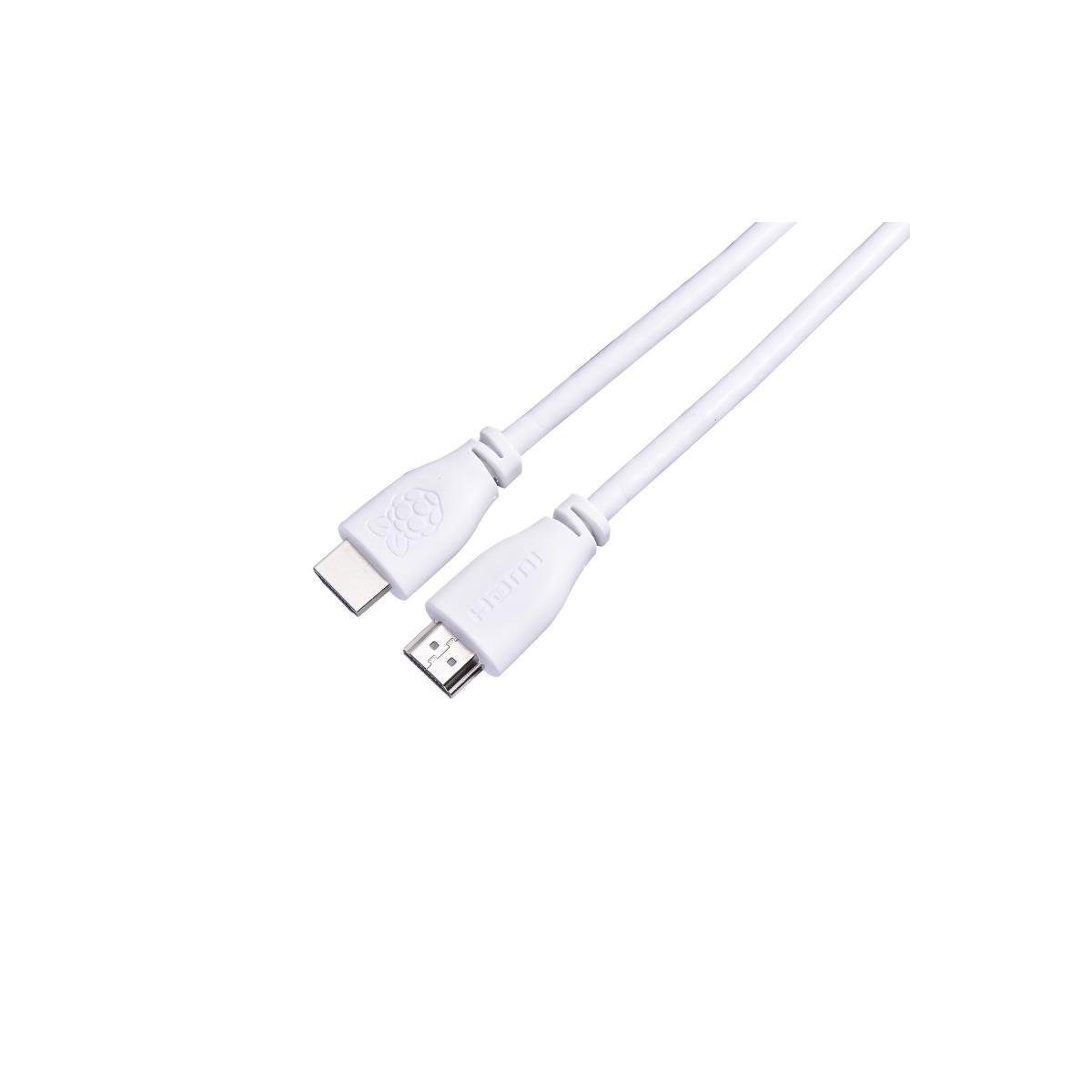 Raspberry Pi Foundation CPRP010-W-RS - 1 m HDMI auf HDMI Kabel, Weiß HDMI-Kabel, HDMI, HDMI (100,00 cm)