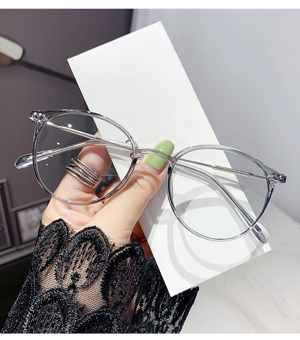 PACIEA Brille Damen Herren Selbsttönend Anti Blaulicht Ultraleicht Mode Rundrahmen