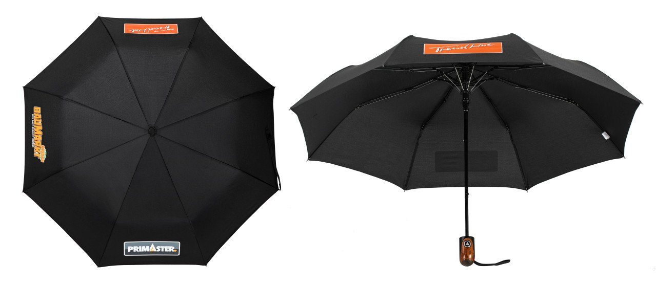 Trend Line Taschenregenschirm TrendLine Regenschirm Kompakt schwarz