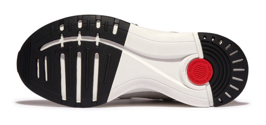 Sneaker aufgesetzter Slip-On FFX Schnürung Fitflop Vitamin hellgrau mit