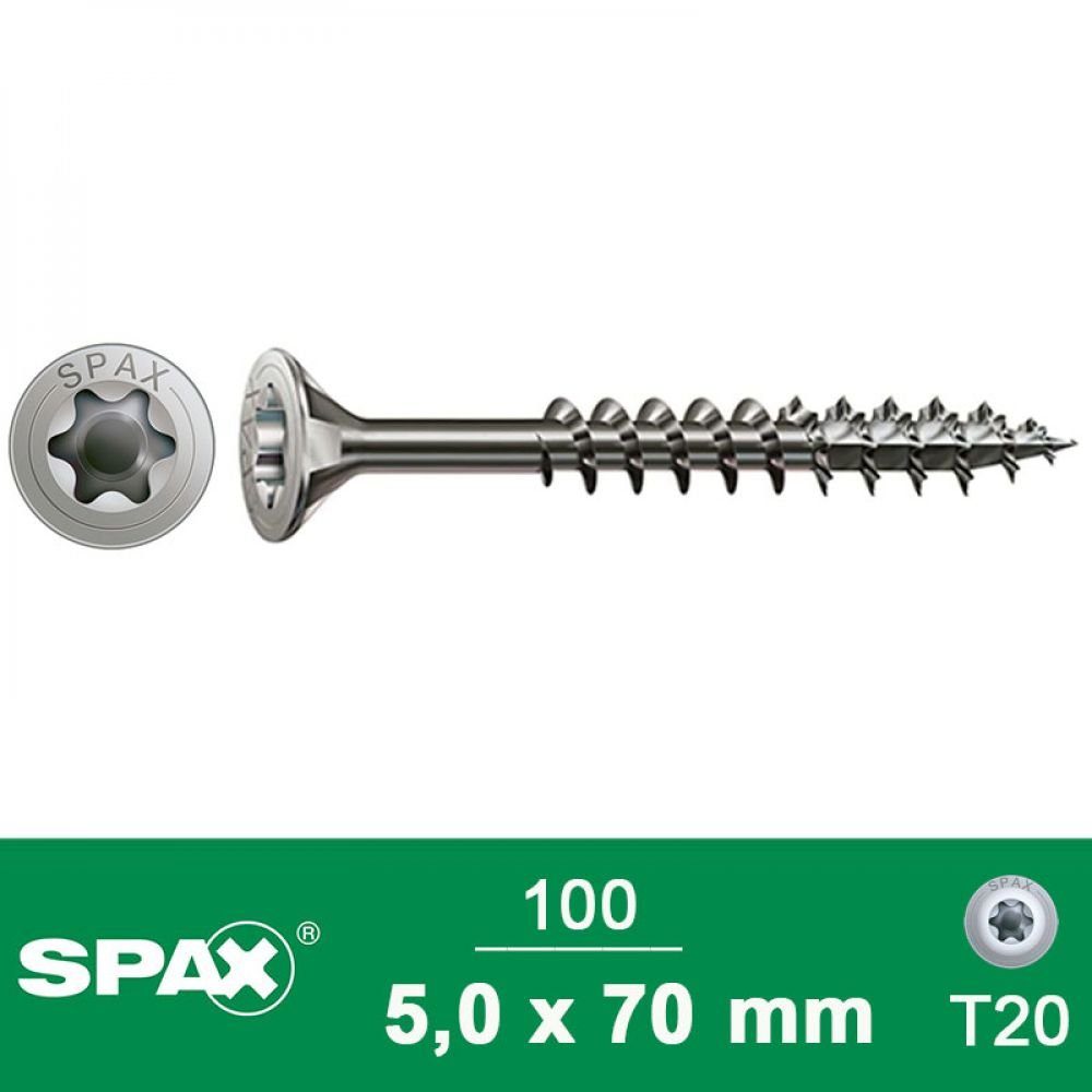 SPAX Spanplattenschraube SPAX A2 ROSTFREI TRX 5X70 100 ST