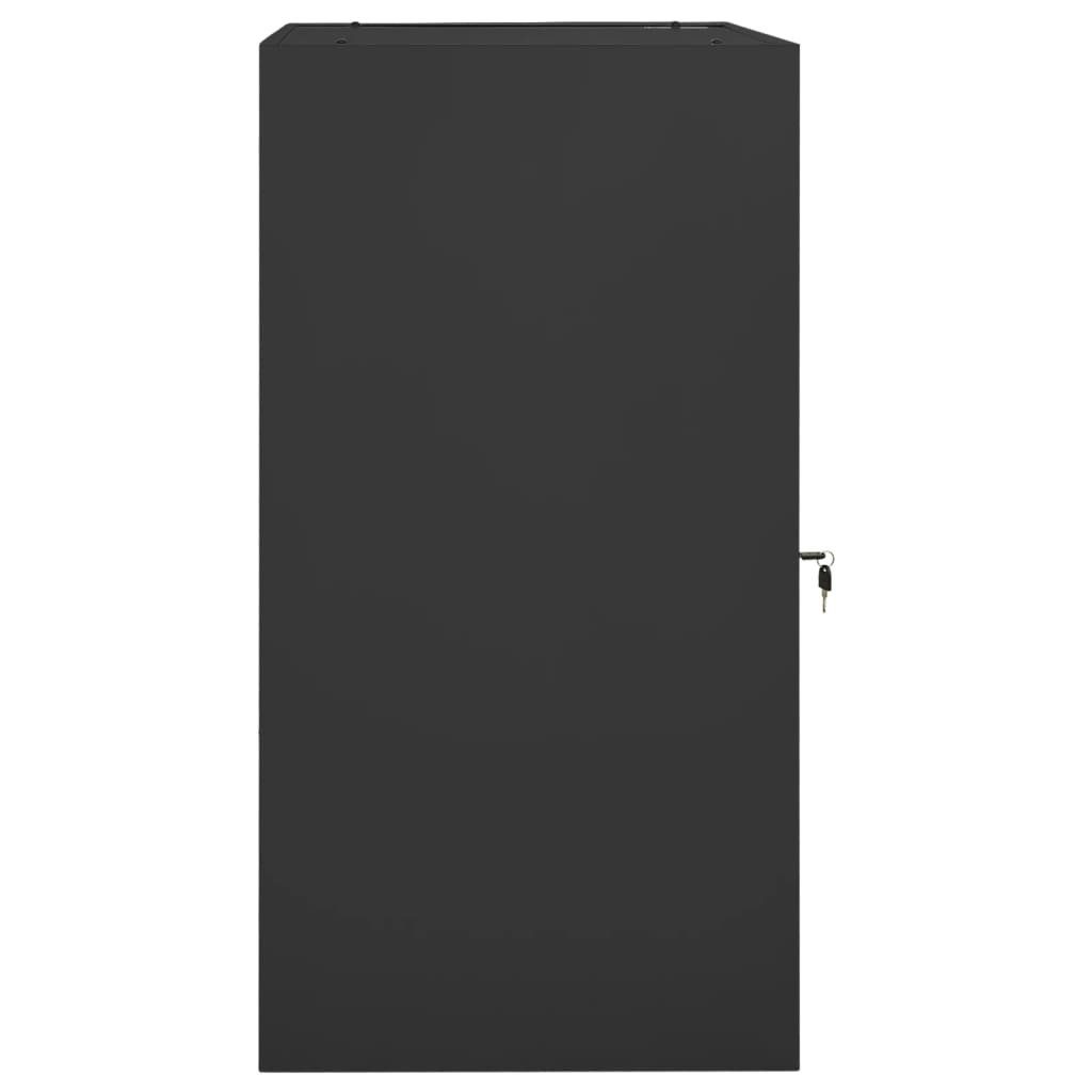 furnicato Stauraumschrank Sattelschrank Anthrazit 53x53x105 cm aus Stahl (1-St)