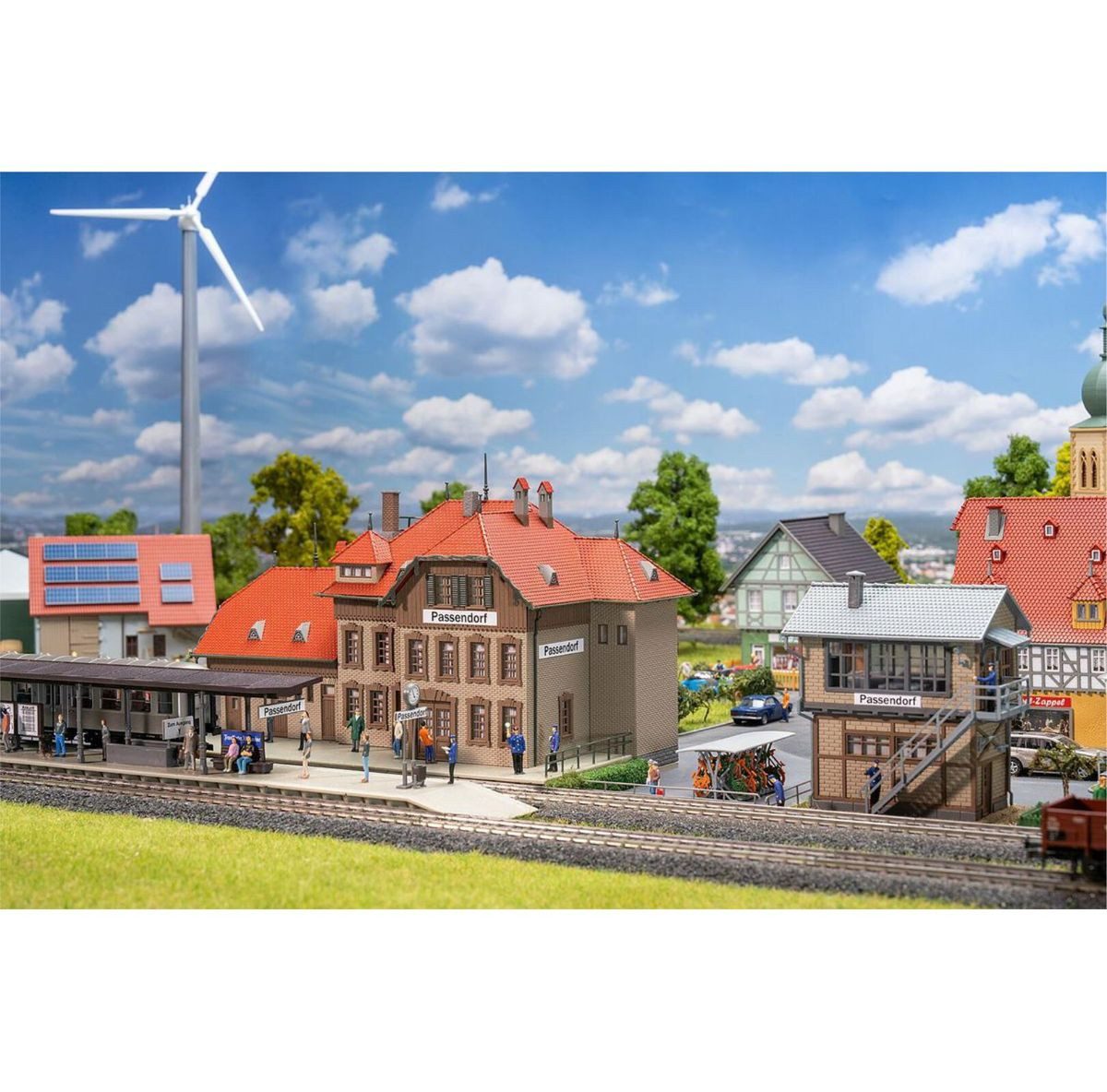 Faller Modellbausatz Faller 190035 Aktionsset Bahnhof Passendorf HO