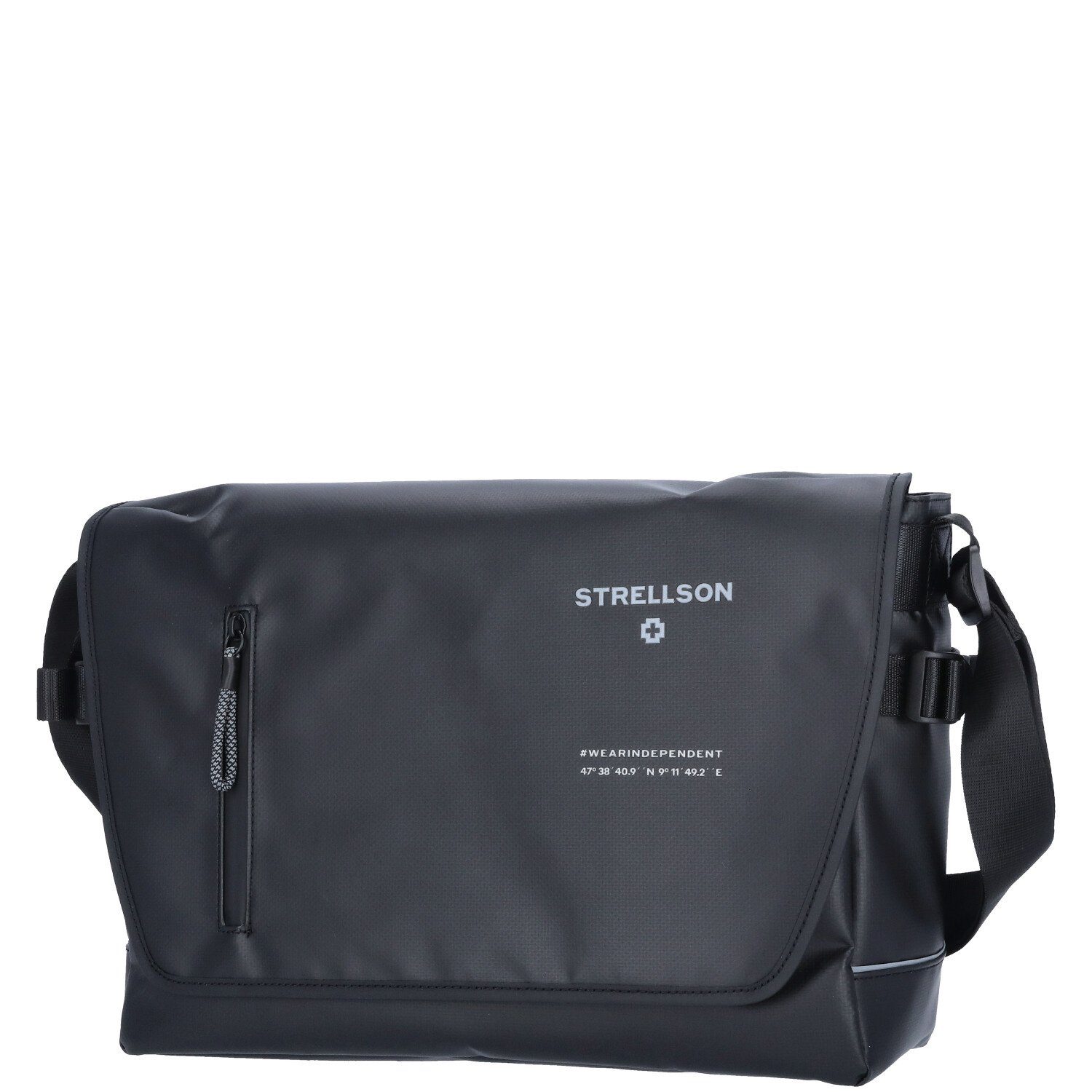 Strellson Umhängetasche Strellson Messenger Stockwell 2.0 Dorian black (Stück, Stück), Reißverschluss