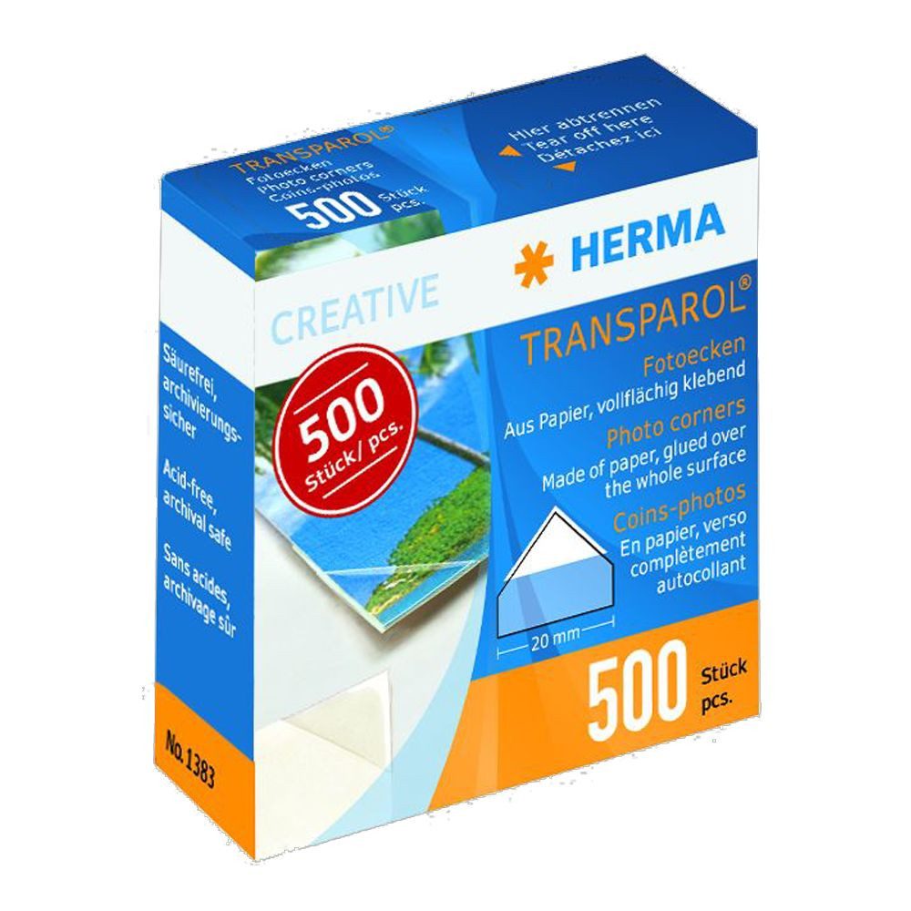 HERMA Fotoalbum HERMA Fotoecken transparent 20x20mm 500 Stück