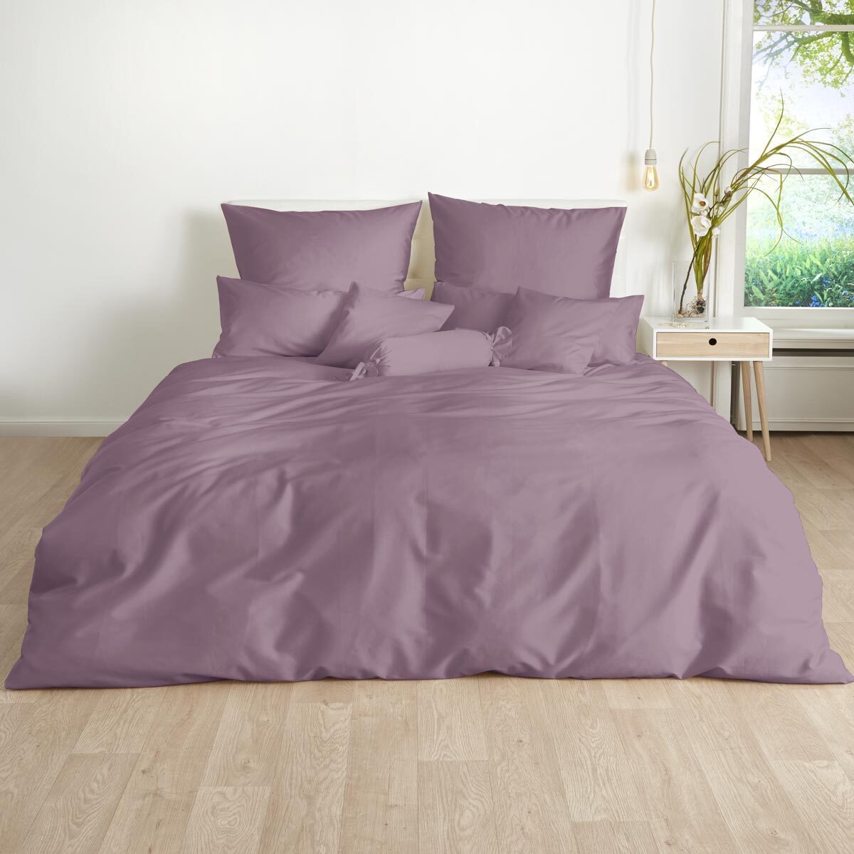 TRAUMSCHLAF Bettwäsche Uni, Mako Satin, 2 günstig online kaufen