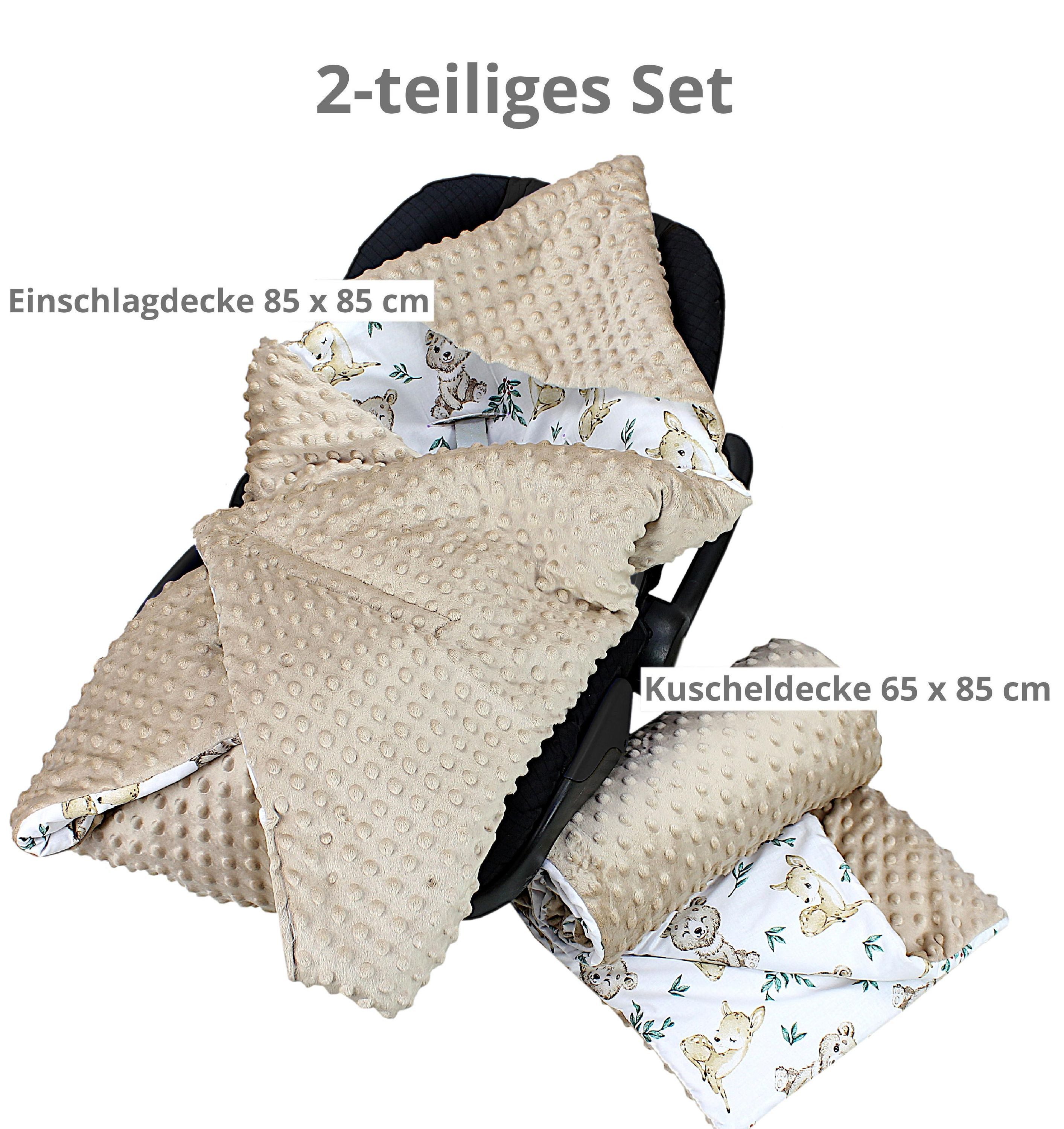 Einschlagdecke 2er SET Baby Einschlagdecke 85x85 für Autositz Babyschale De günstig online kaufen