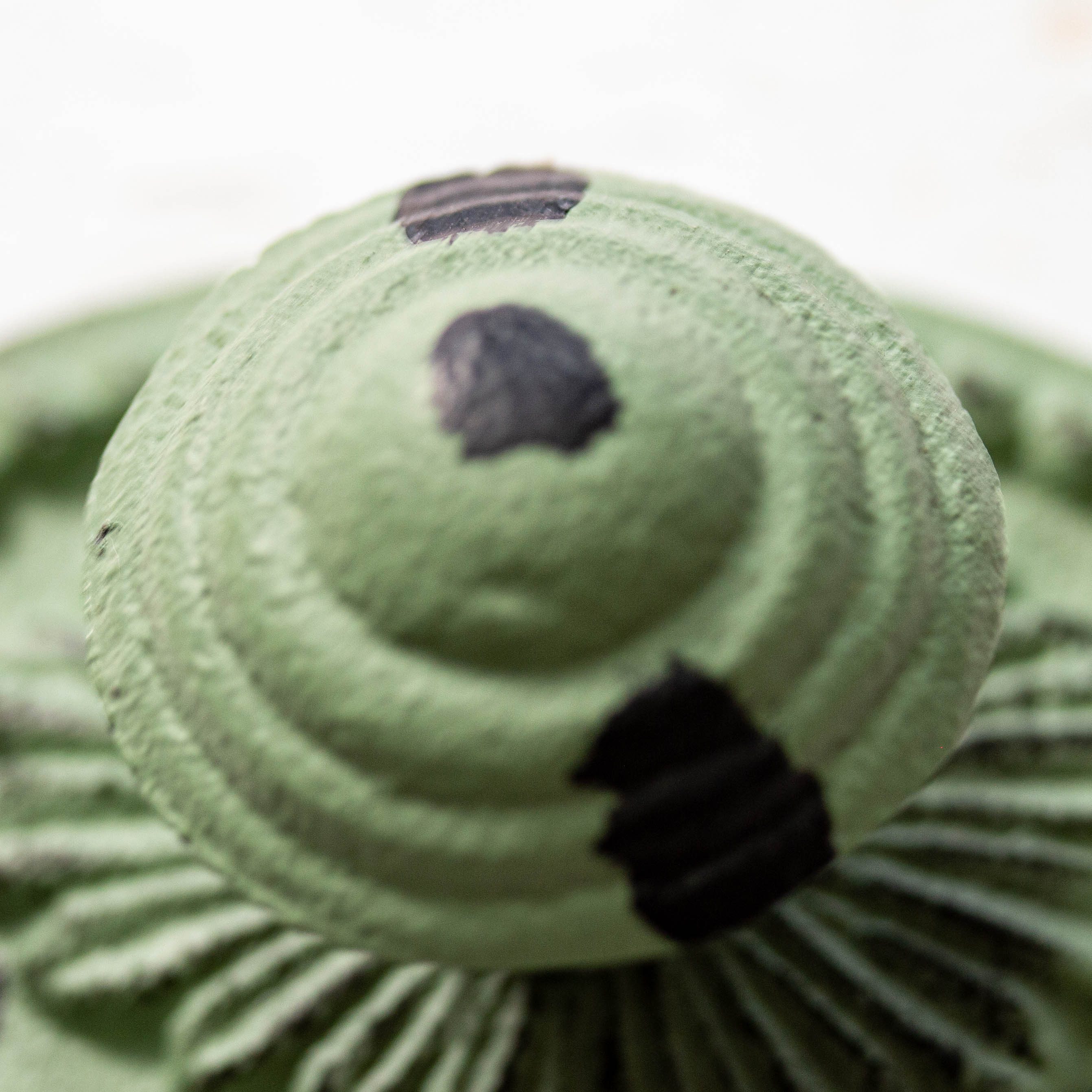 Antikas Möbelbeschlag Lackierter Türknauf im Shabby Shic, Türgriff, Möbelgriff, Grün