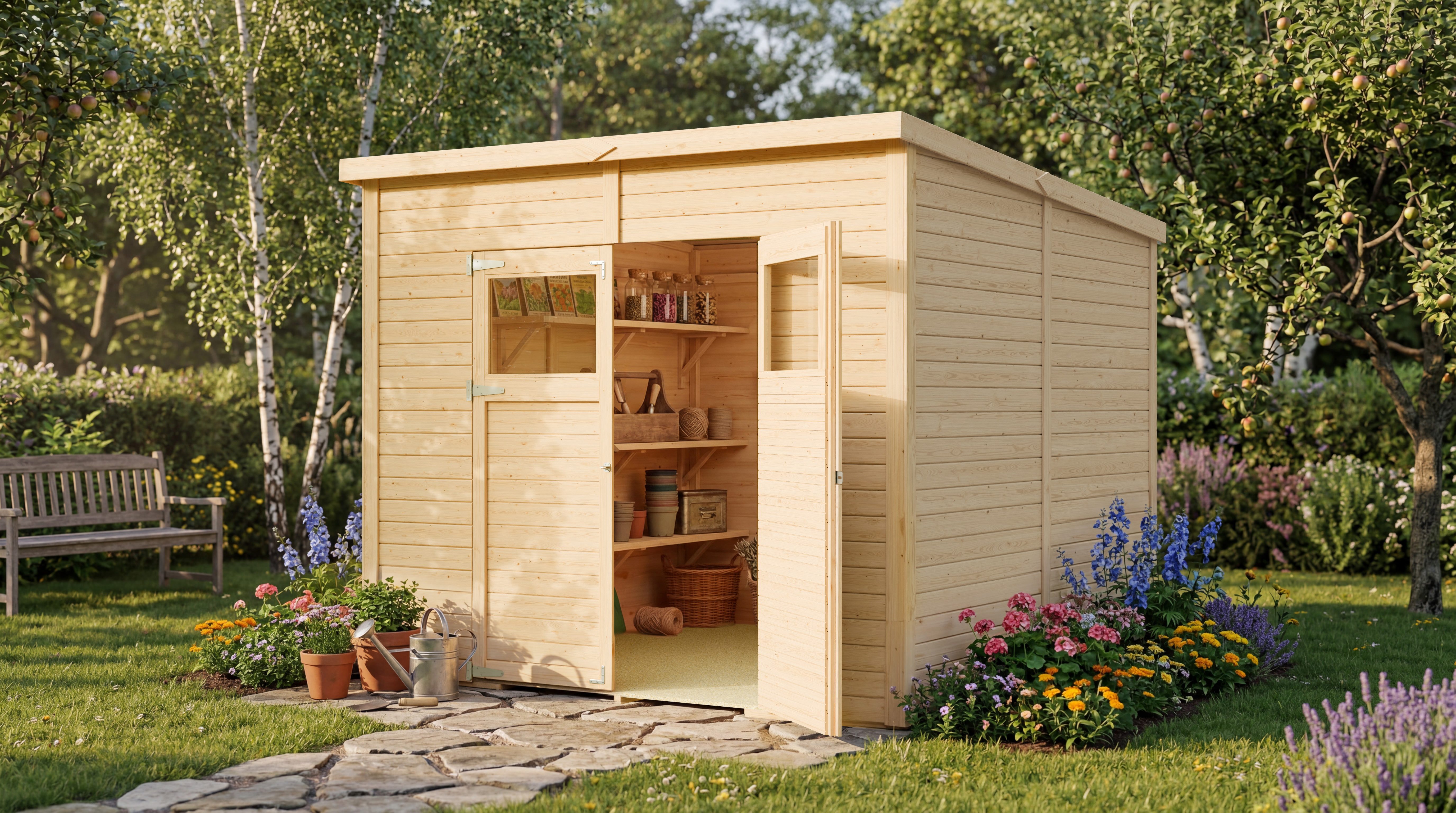 KONIFERA Gartenhaus Amrum 4, BxT: 249x255 cm