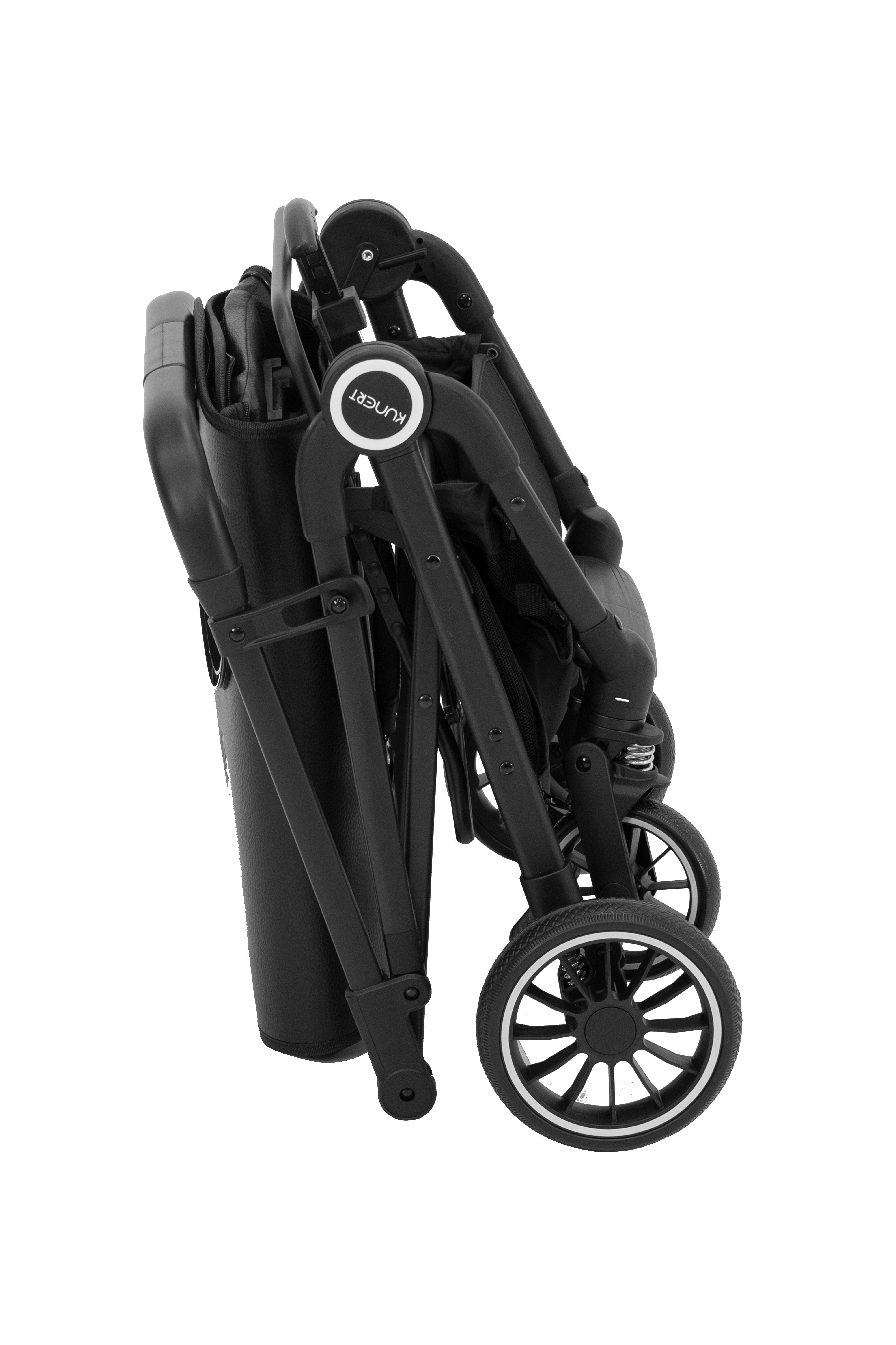 KUNERT Hundebuggy MUXI 2-in-1 Hunde- & Katzenbuggy Grau, abnehmbare Box, bis 25kg