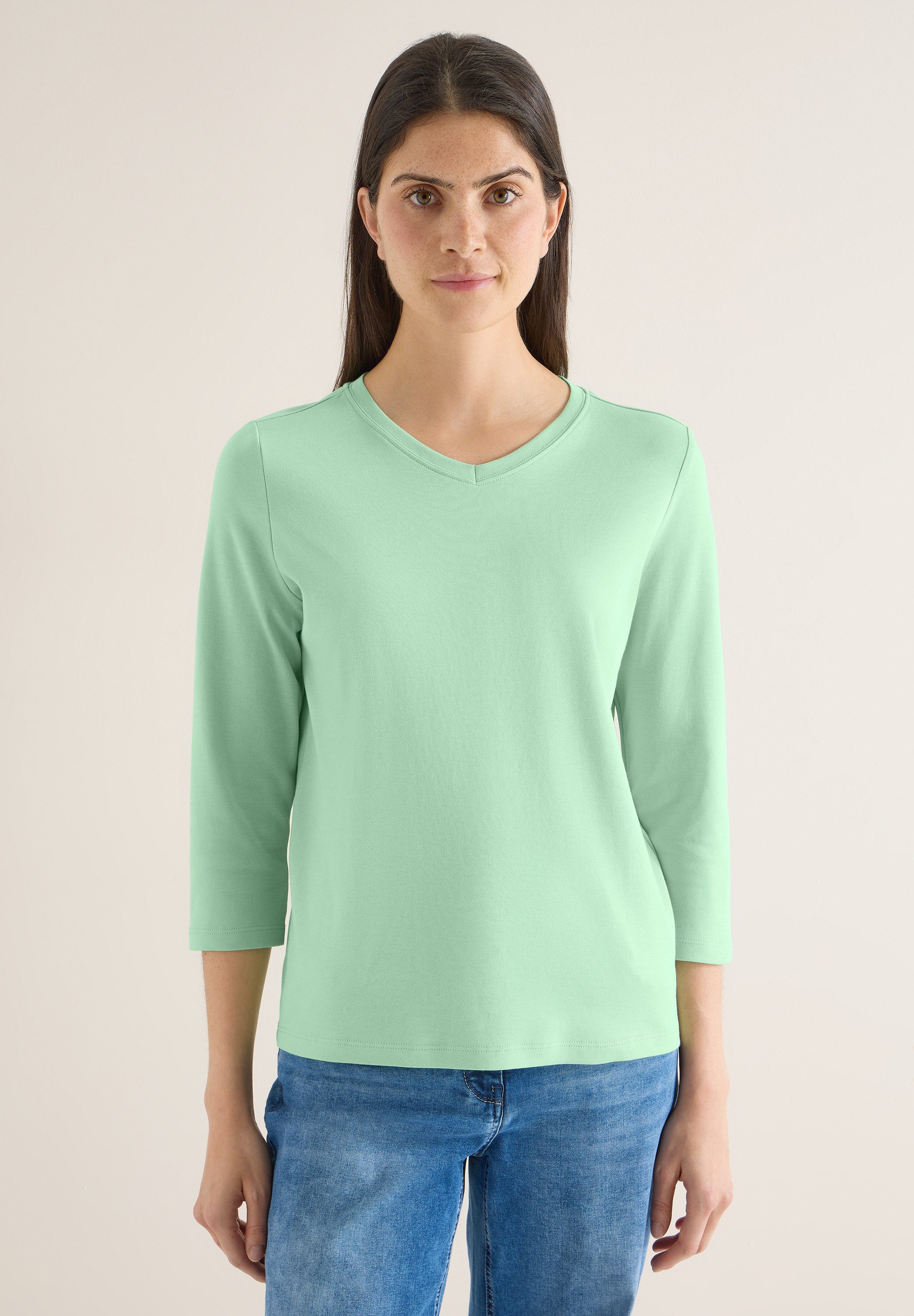 CECIL Langarmshirt aus reiner Baumwolle