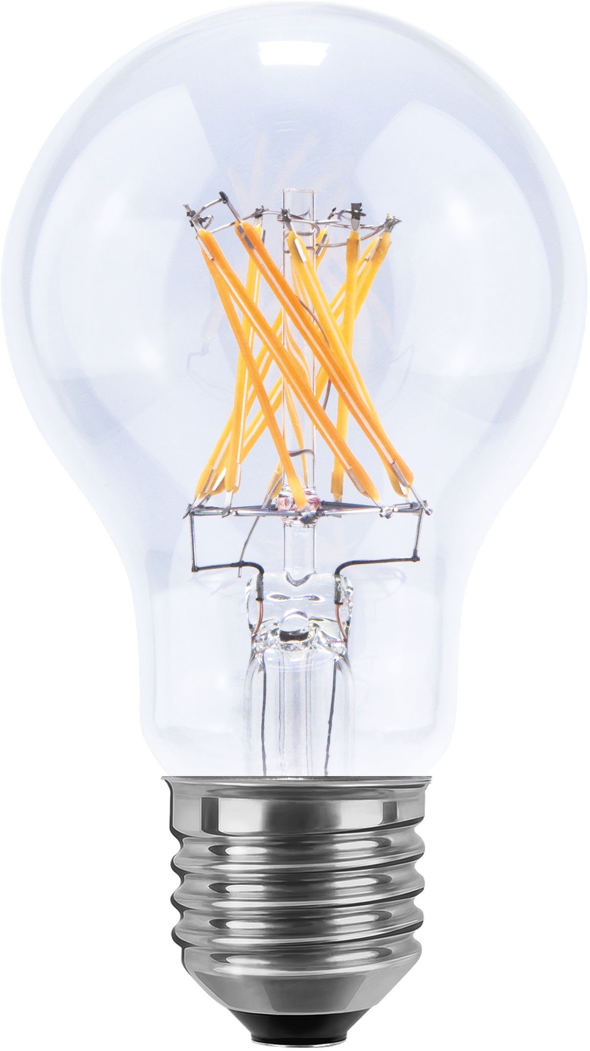 SEGULA LED-Leuchtmittel LED Glühlampe klar, E27, 650Lumen E27, 2700K, Glühlampe dimmbar, Warmweiß, klar