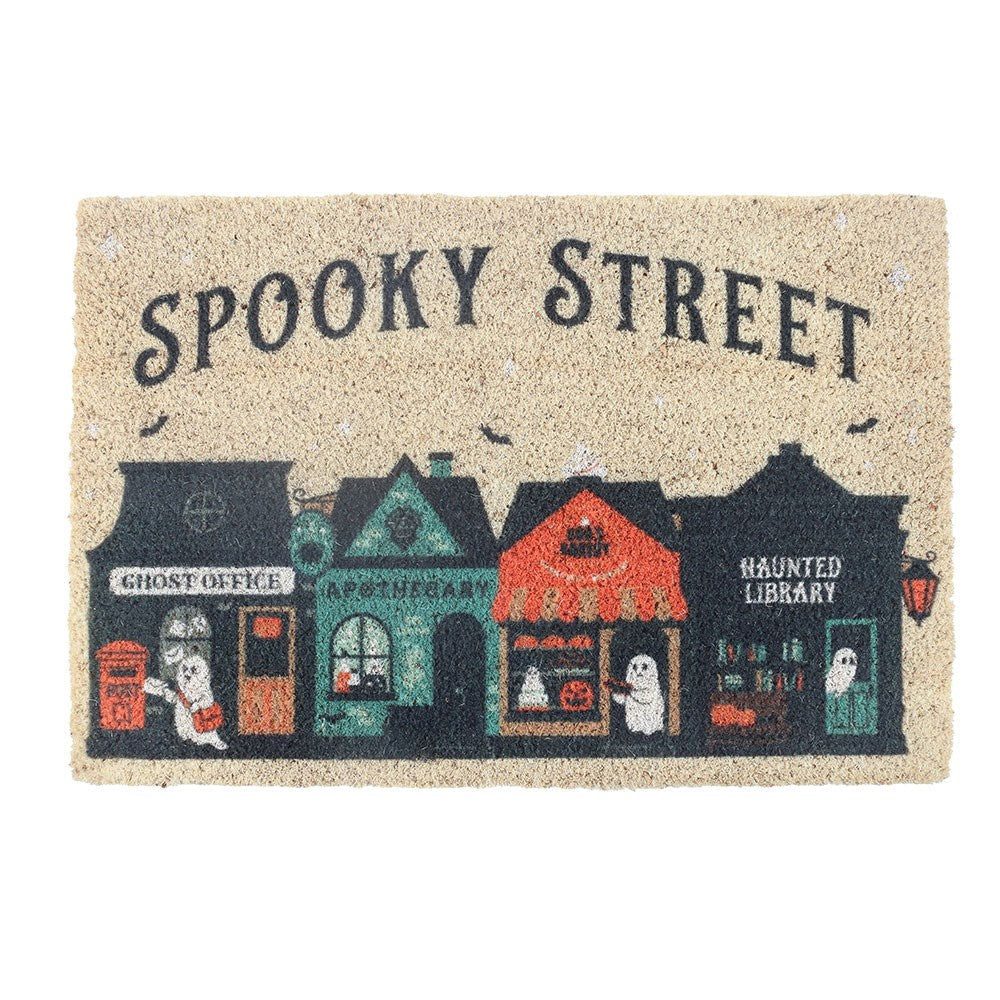 Something Different Fußmatte Spooky Street Türvorleger – Kokosfaser Fußmatte Halloween