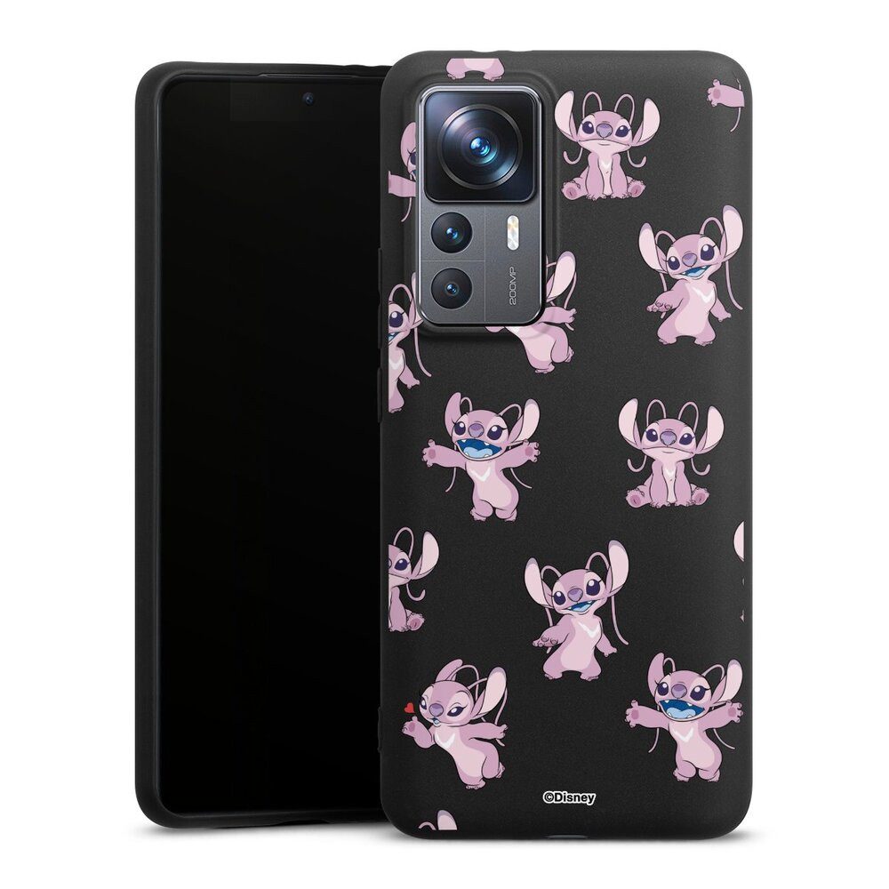 DeinDesign Handyhülle Lilo & Stitch Engel Disney Angel Faces Pattern Transparent, Xiaomi 12T 5G Silikon Hülle Premium Case Handy Schutzhülle
