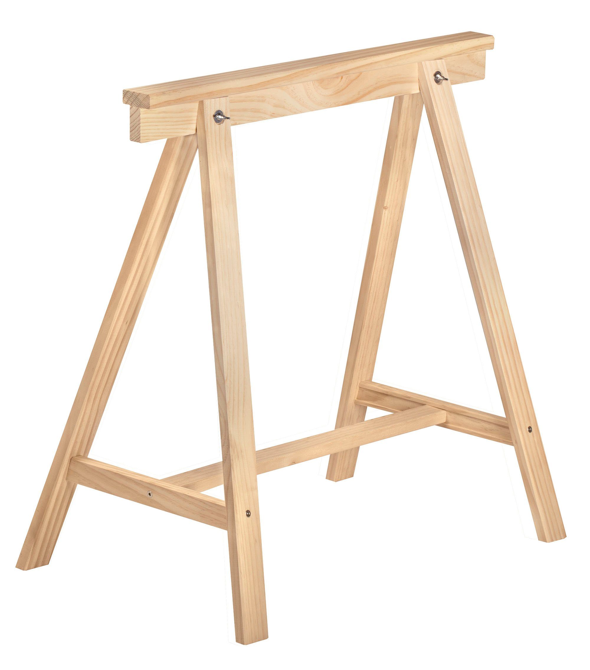 Unterstellbock Holzbock "Deco", Tischbein aus Massivholz in verschiedenen Farben