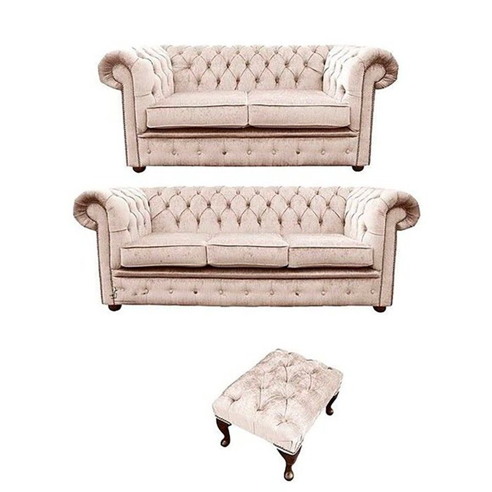 Sofa Sitzer 3+2 Garnitur Chesterfield-Sofa, JVmoebel Chesterfield Couch