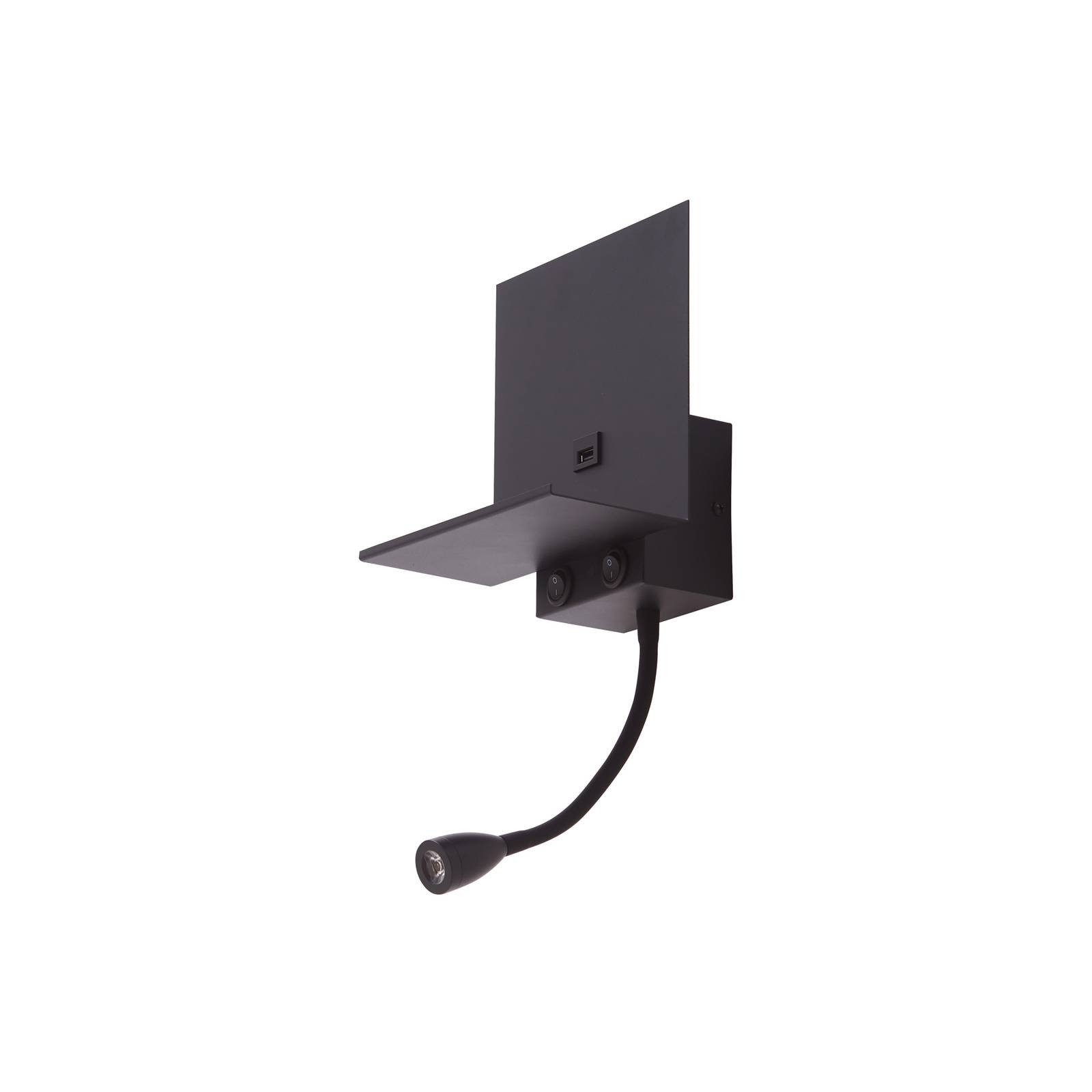 Lindby Wandleuchte Thorid, LED, Metall, Schwarz warmweiß IP20, 1 x 8 W G9 exkl. + 1 W LED inkl., warmweiß