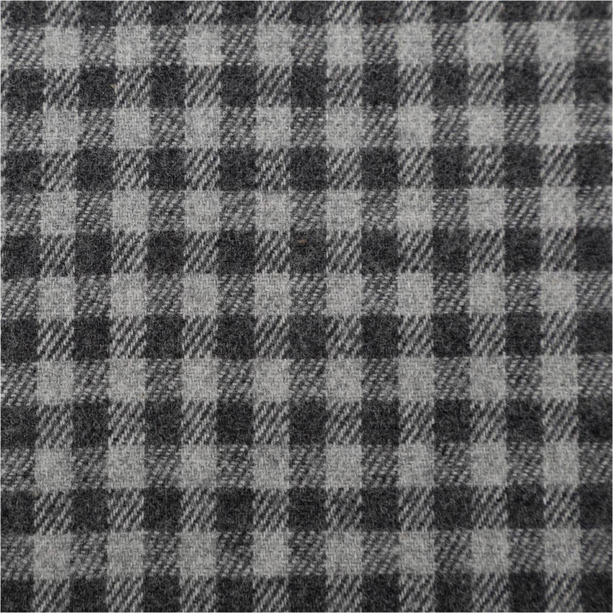 SCHÖNER LEBEN. Stoff Flanell Stoff Meterware aus Baumwolle garngefärbt Mini-Karo grau 144cm, allergikergeeignet,atmungsaktiv,pflegeleicht