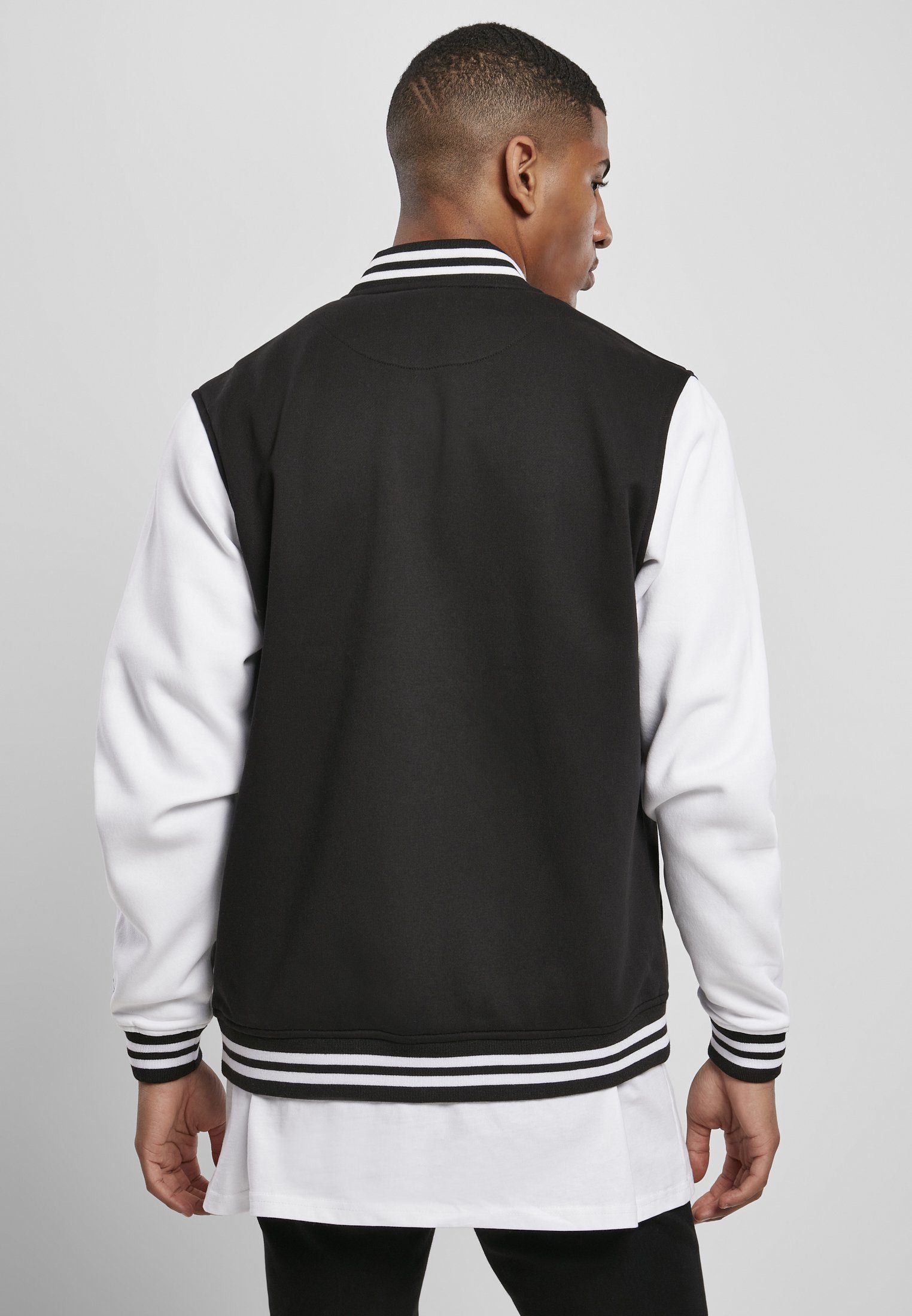 black/white Starter Outdoorjacke Herren Jacket Starter College Fleece (1-St)